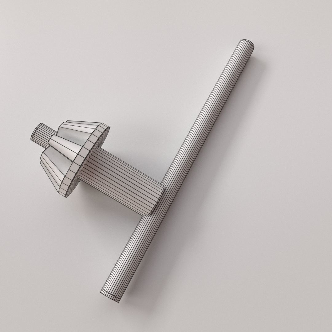Drill Chuck Key 3D model_4