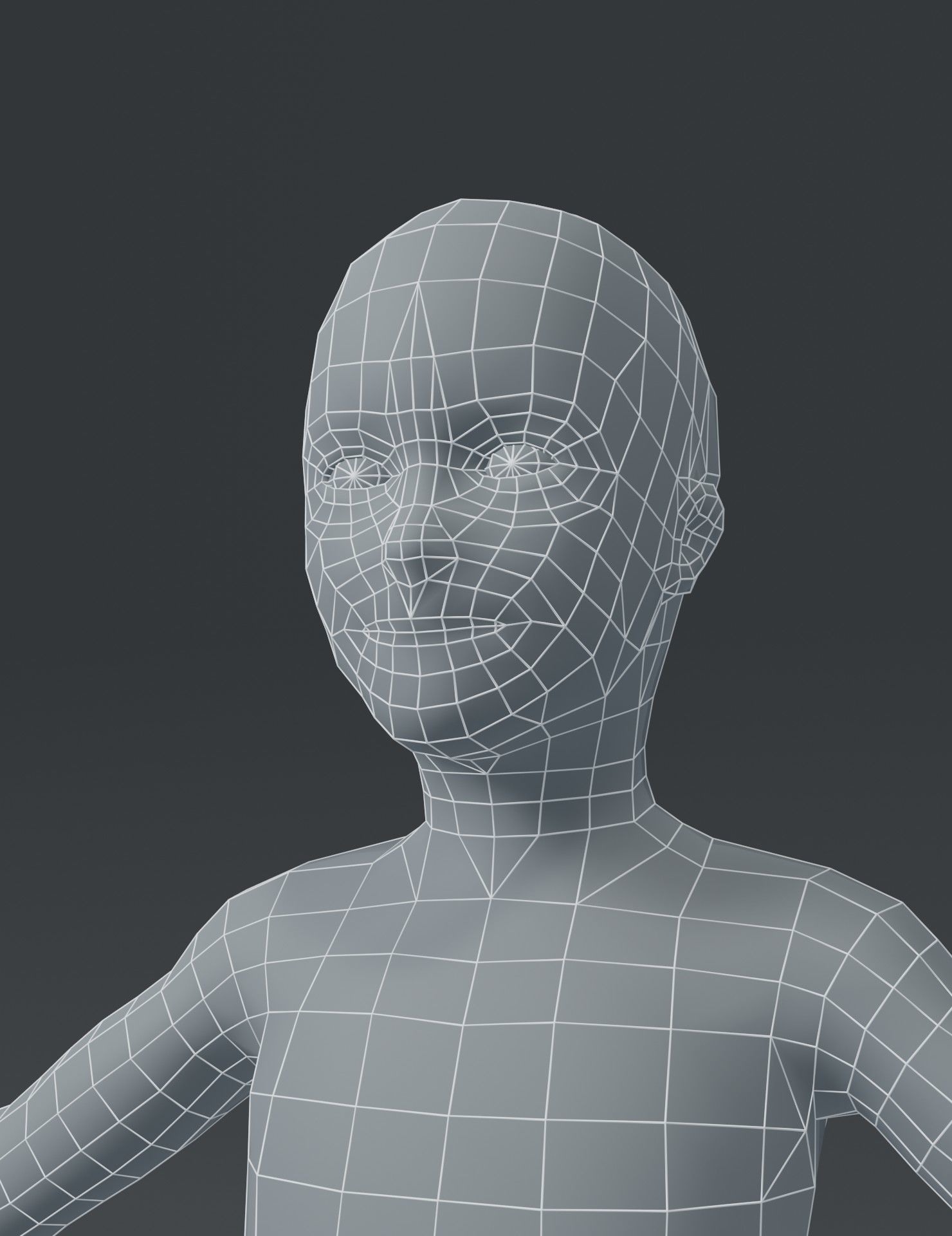 Standard Human Body Base Mesh 3D Model Collection_25