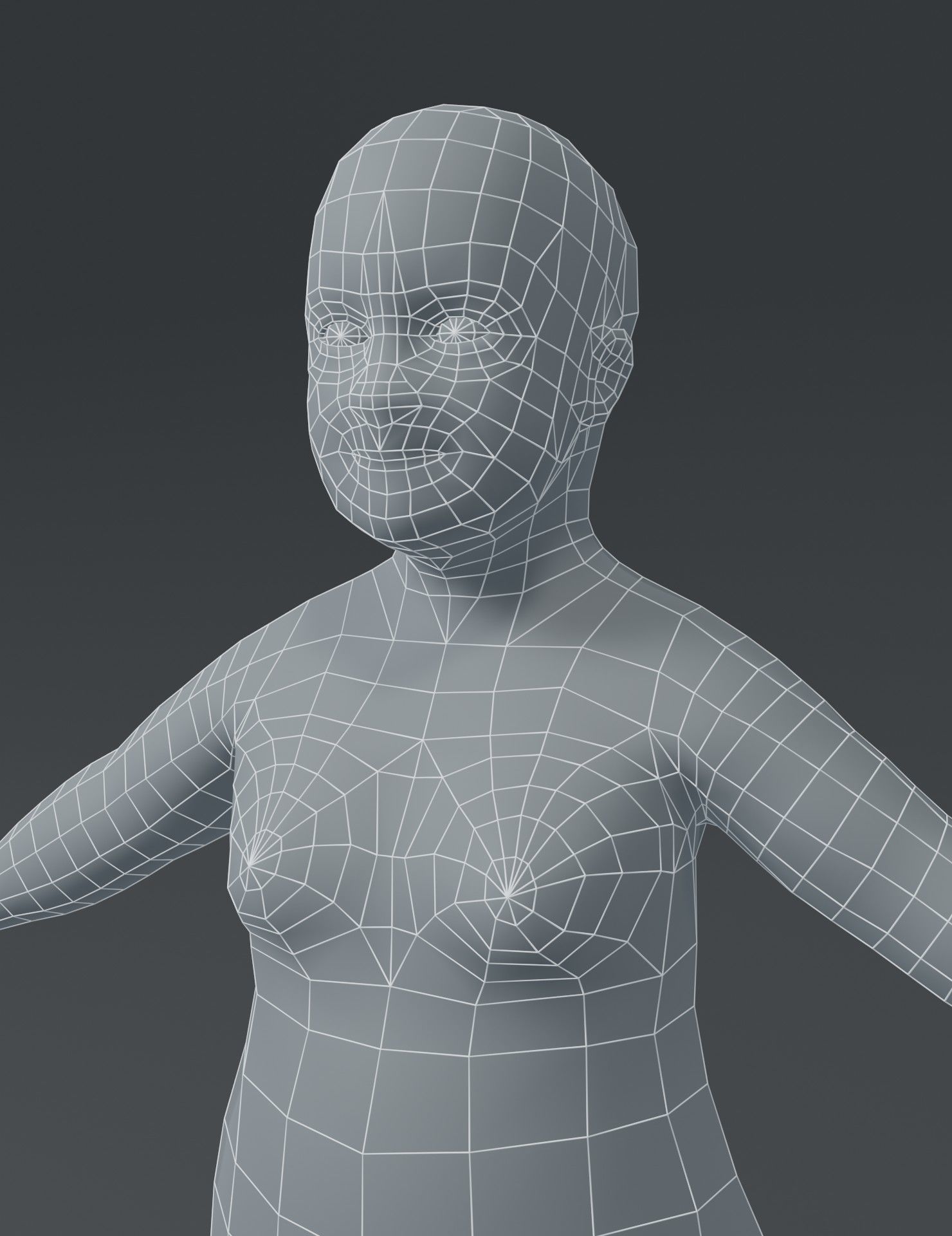 Fat Human Body Base Mesh 3D Model Collection_31