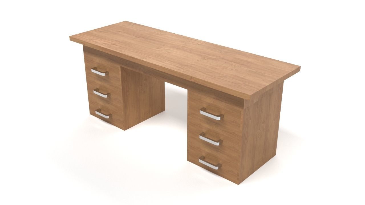 Low poly  Homework Table Low-poly 3D model_2