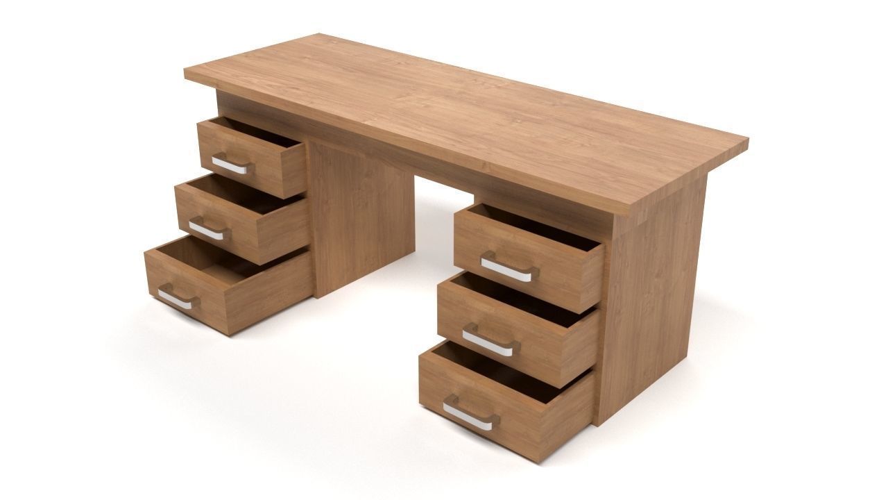 Low poly  Homework Table Low-poly 3D model_1