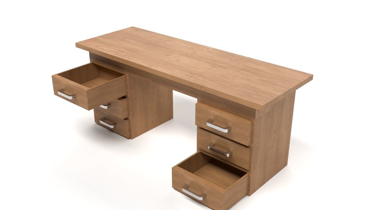 Low poly  Homework Table Low-poly 3D model_3