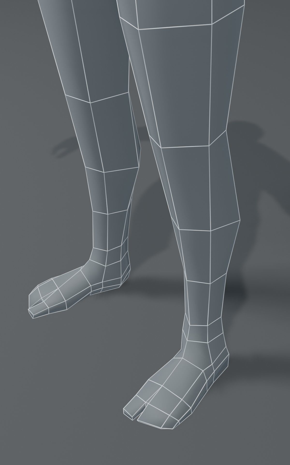 Male Body Base Mesh  3D Model 1000 Polygons Low-poly 3D model_17