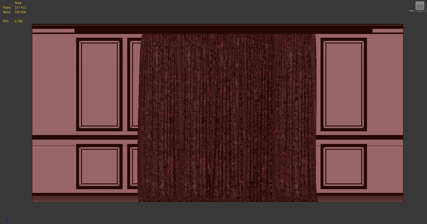 Curtain Set 226 3D model_4