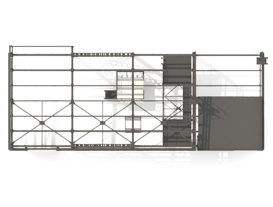 Industrial Metal Hangar 3D model_8