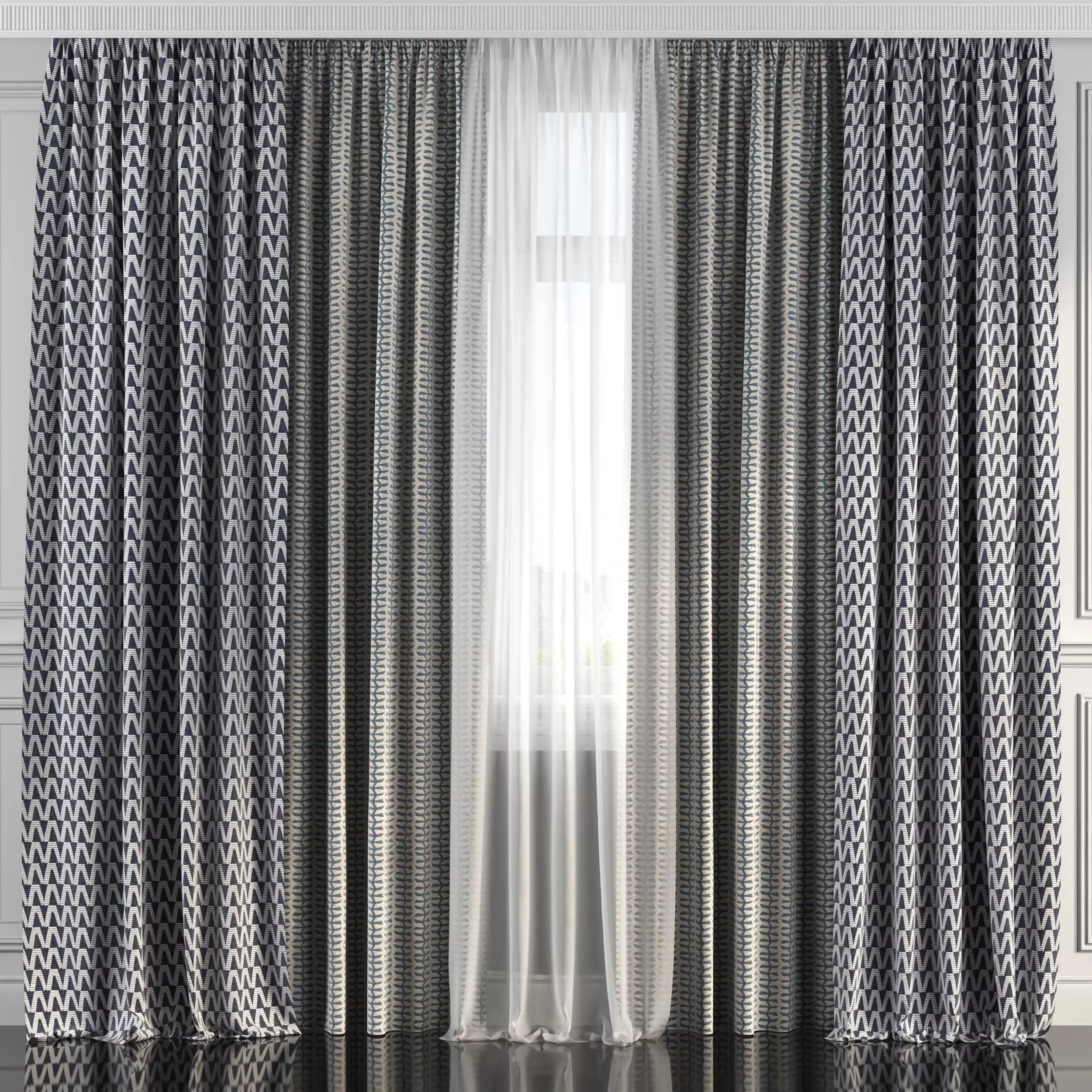 Curtain Set 227 3D model