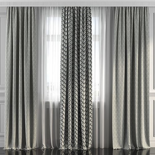 Curtain Set 228 3D model