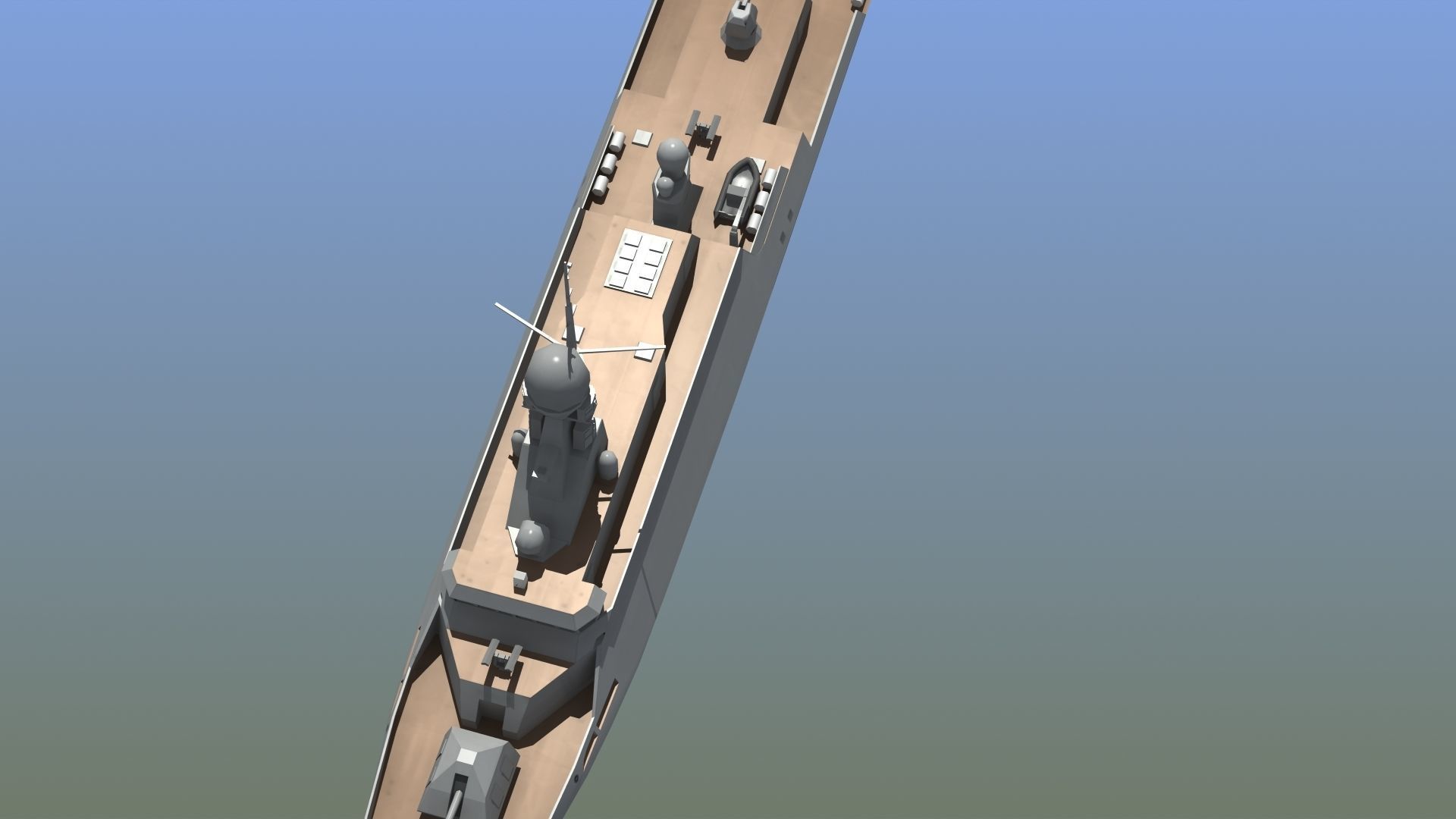 BuyanM Warship Low-poly 3D model_3