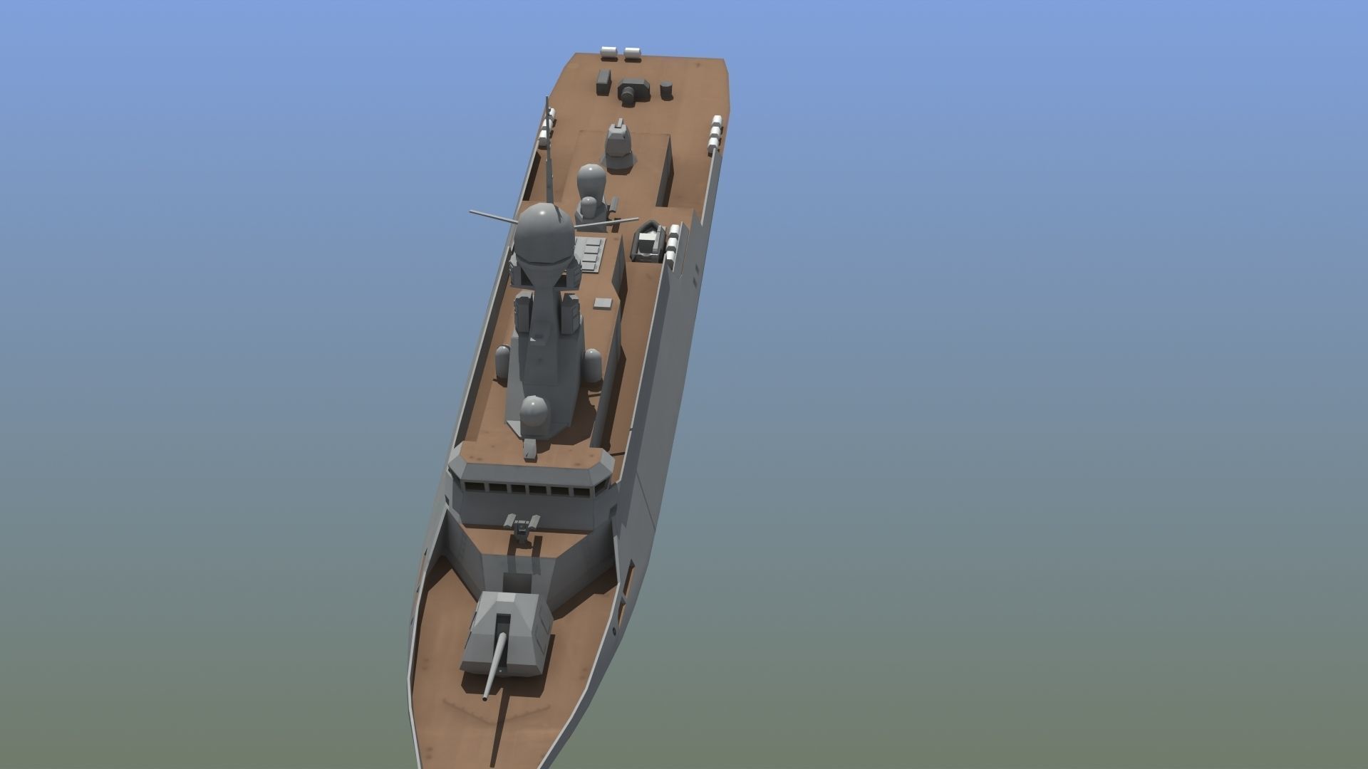 BuyanM Warship Low-poly 3D model_1