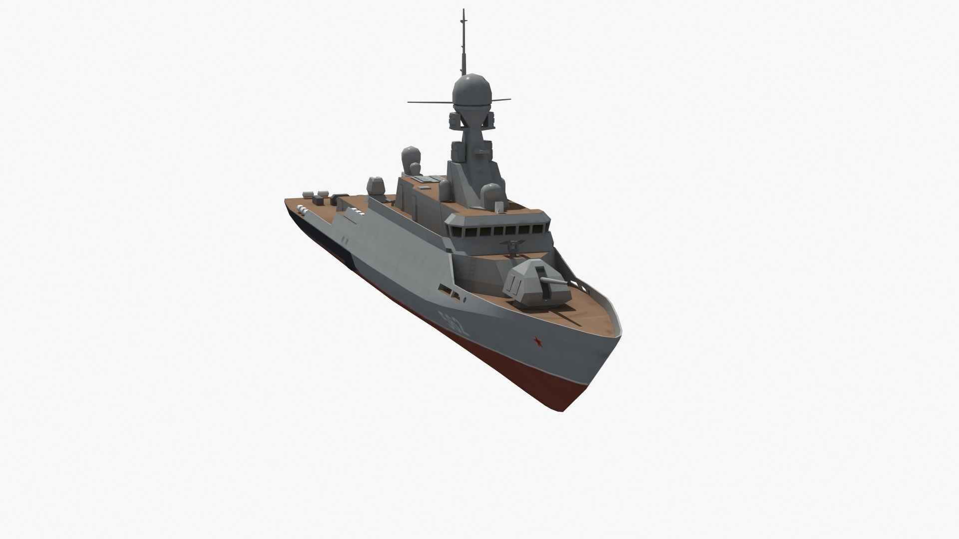 BuyanM Warship Low-poly 3D model_32