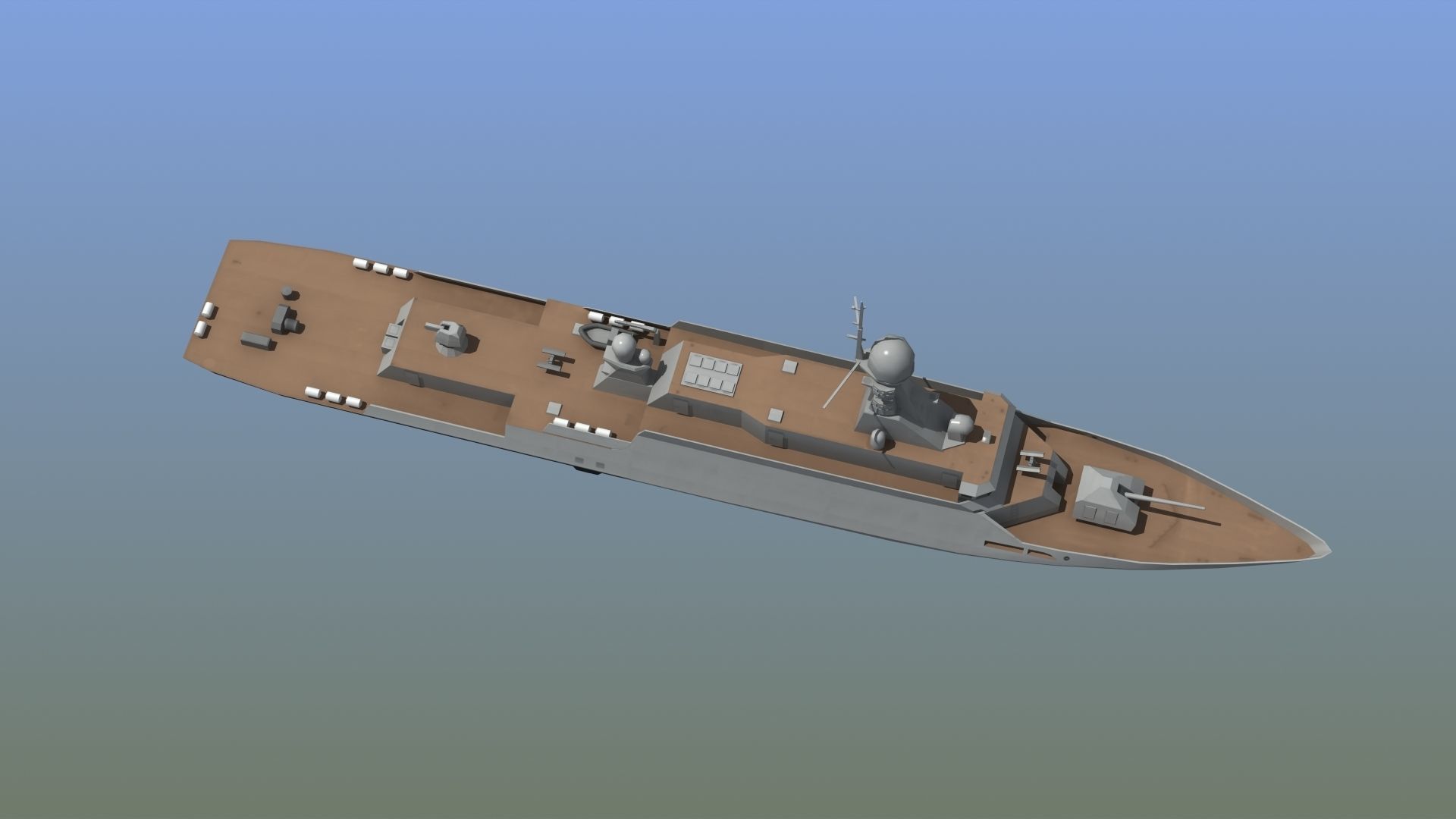 BuyanM Warship Low-poly 3D model_4