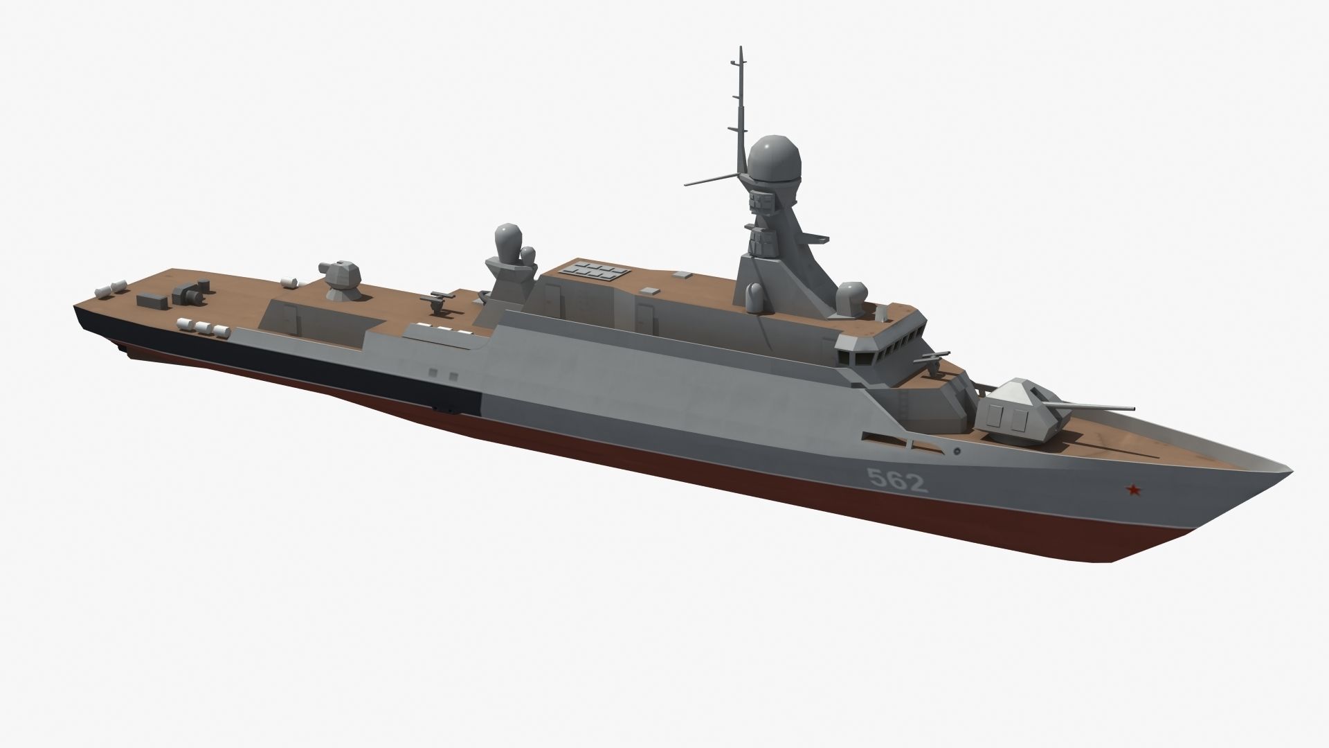 BuyanM Warship Low-poly 3D model_30