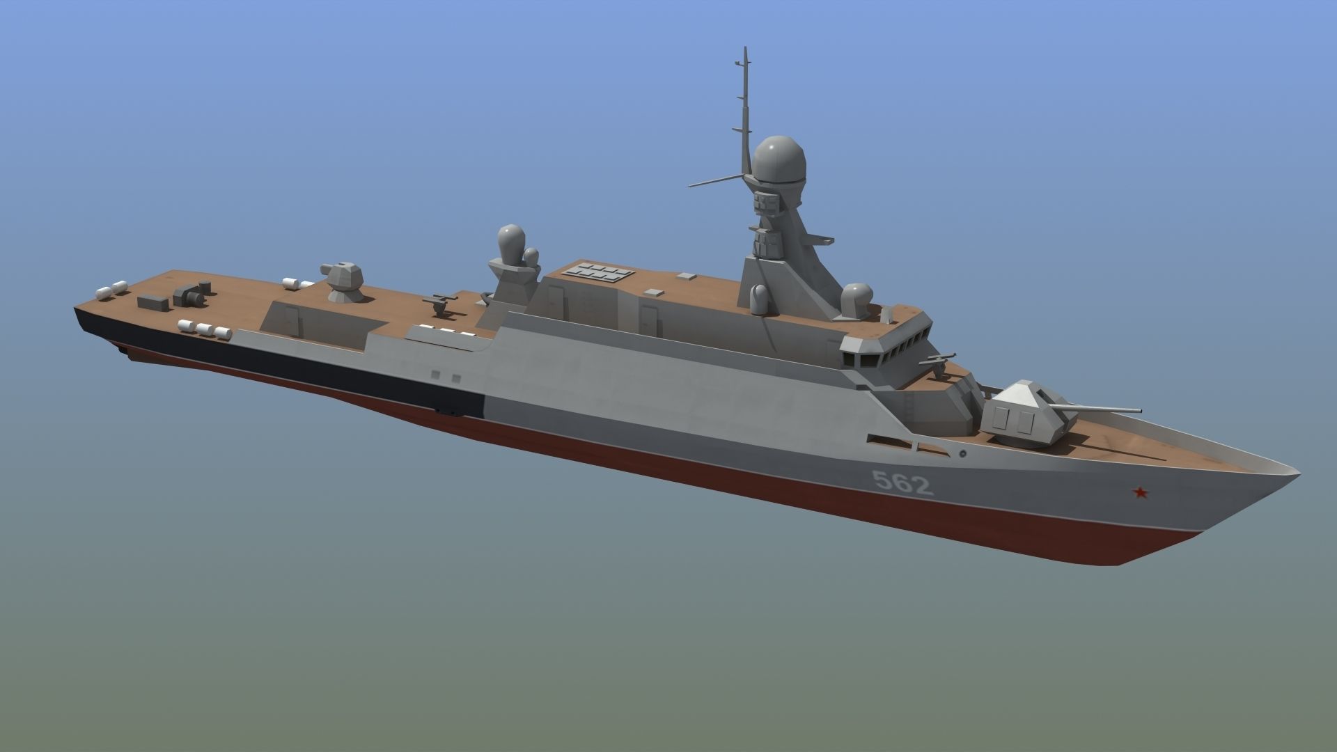 BuyanM Warship Low-poly 3D model_11