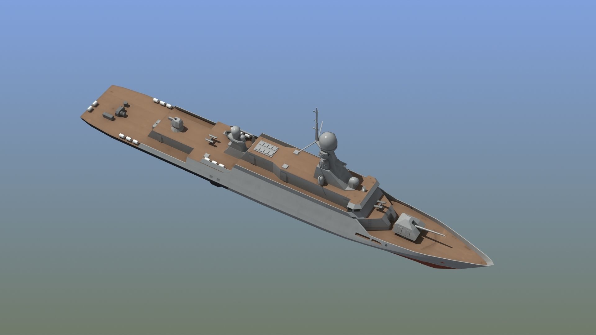 BuyanM Warship Low-poly 3D model_8