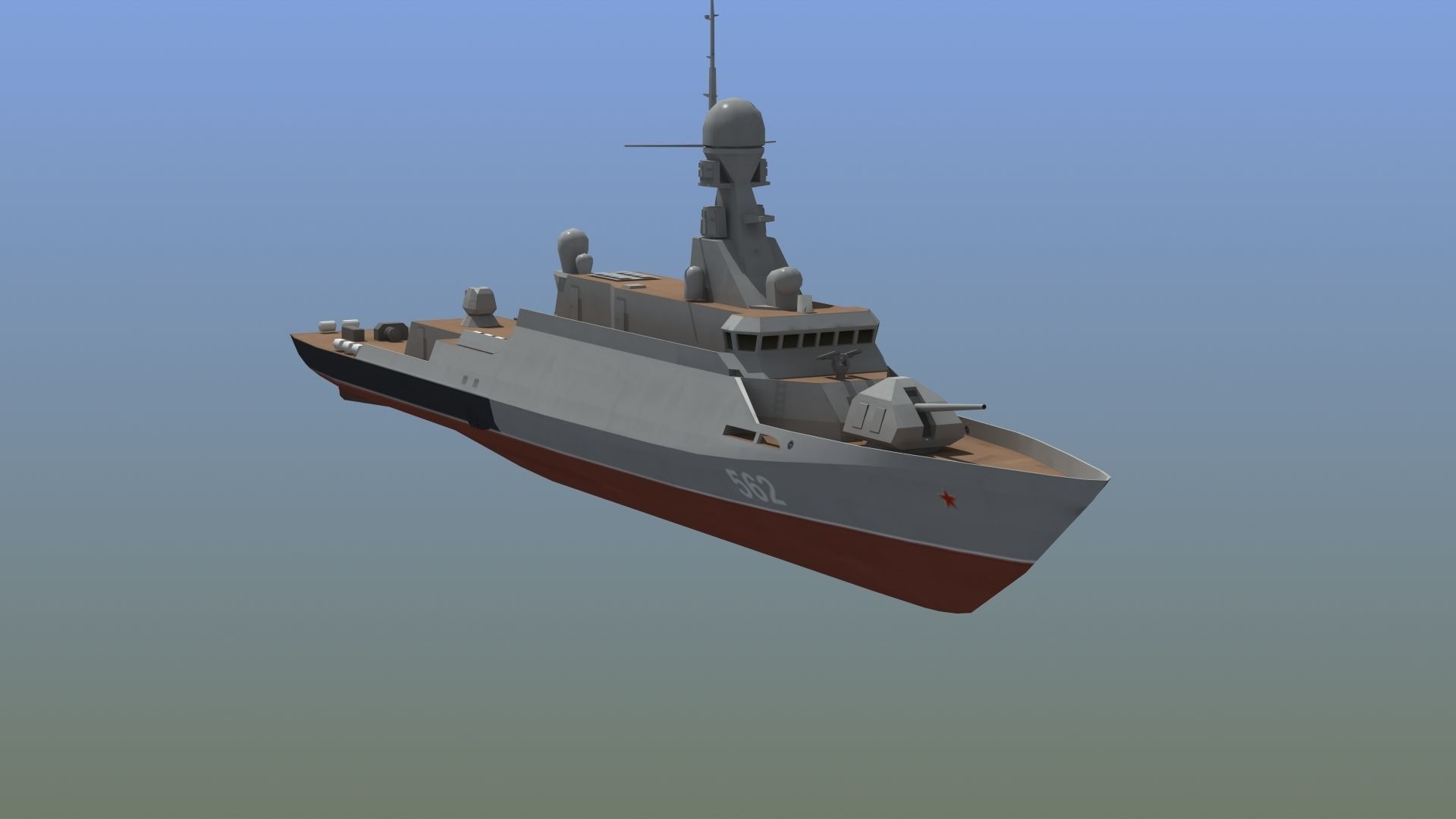 BuyanM Warship Low-poly 3D model_12