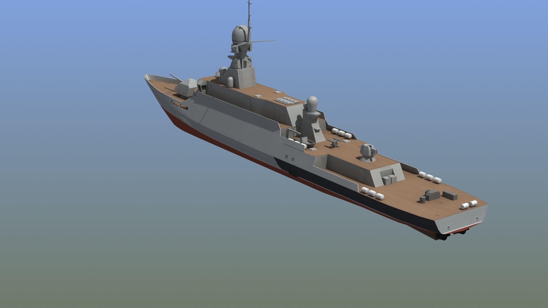 BuyanM Warship Low-poly 3D model_6