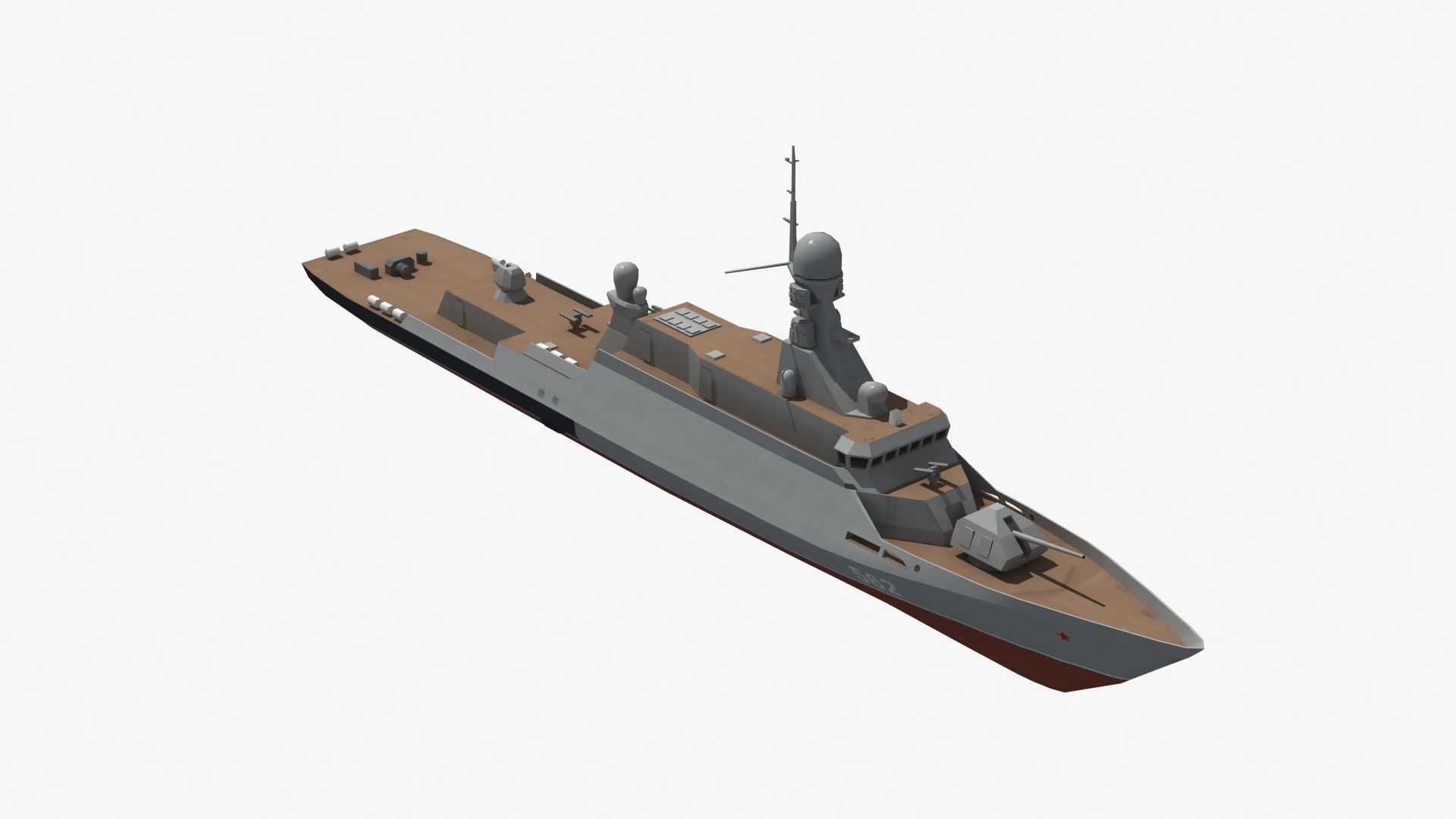 BuyanM Warship Low-poly 3D model_19