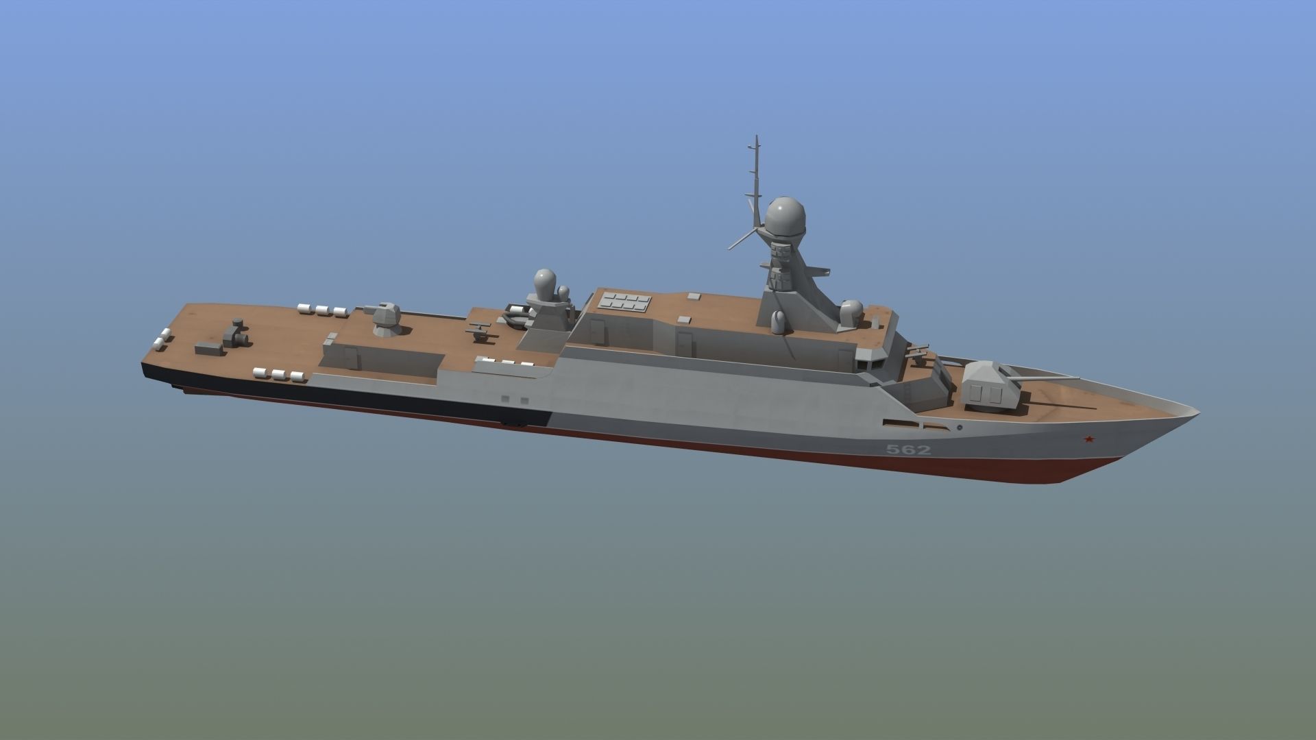 BuyanM Warship Low-poly 3D model_10
