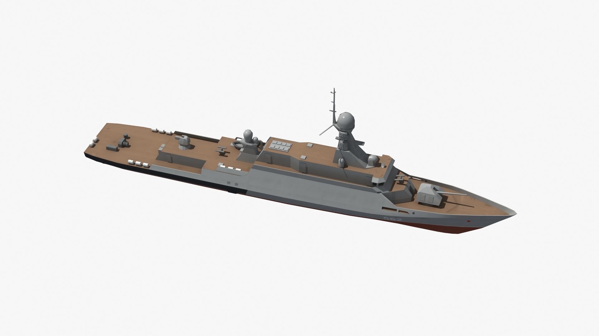 BuyanM Warship Low-poly 3D model_28