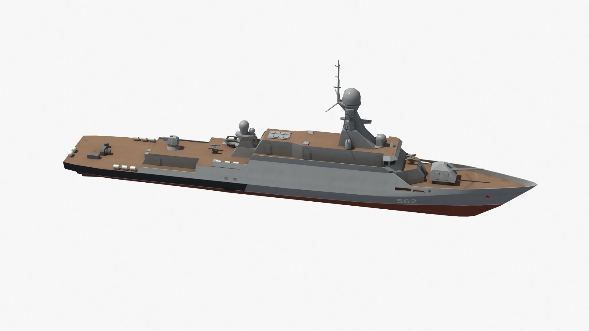 BuyanM Warship Low-poly 3D model_29
