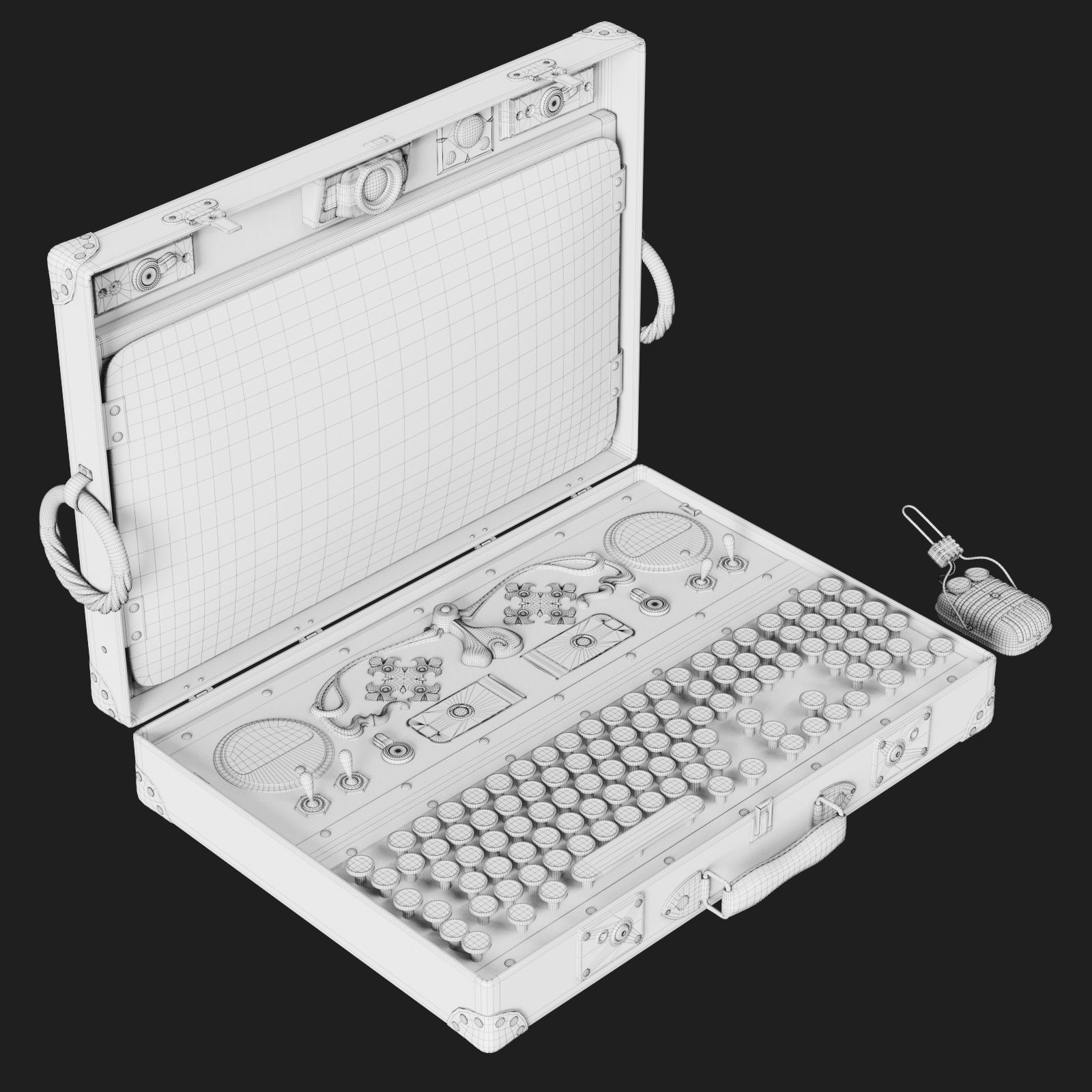 Steampunk Laptop 3D model_5