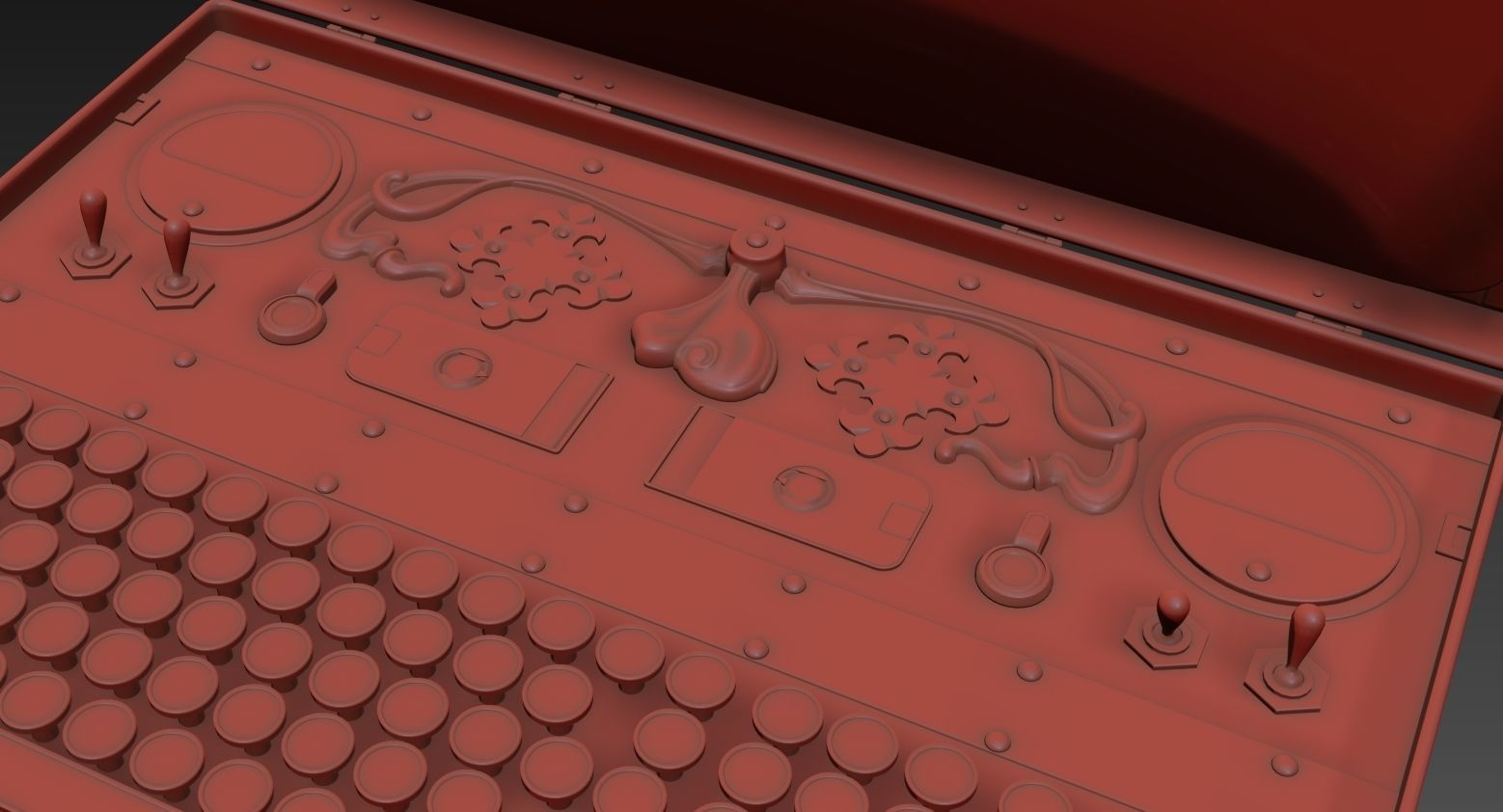 Steampunk Laptop 3D model_8