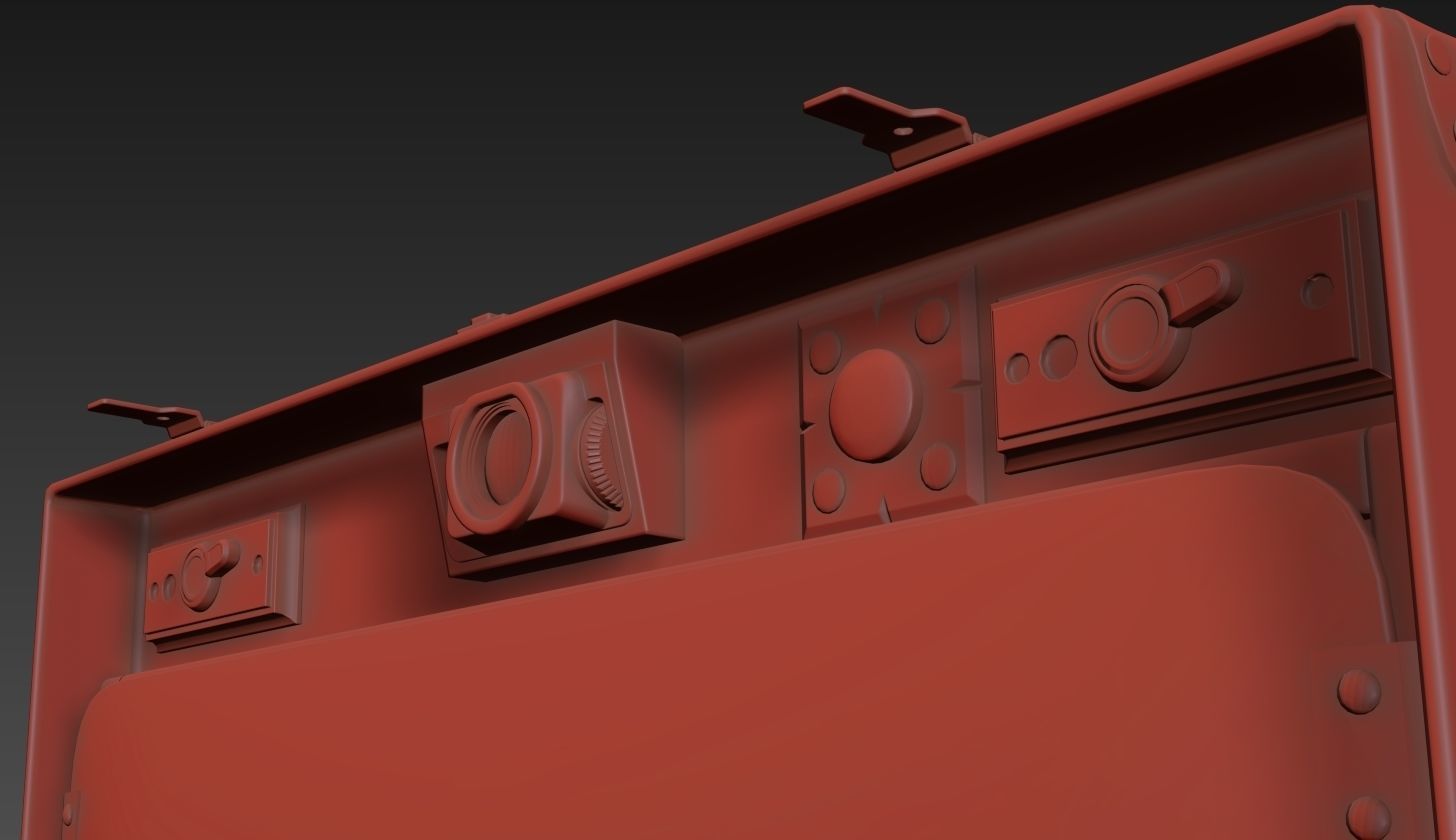 Steampunk Laptop 3D model_7