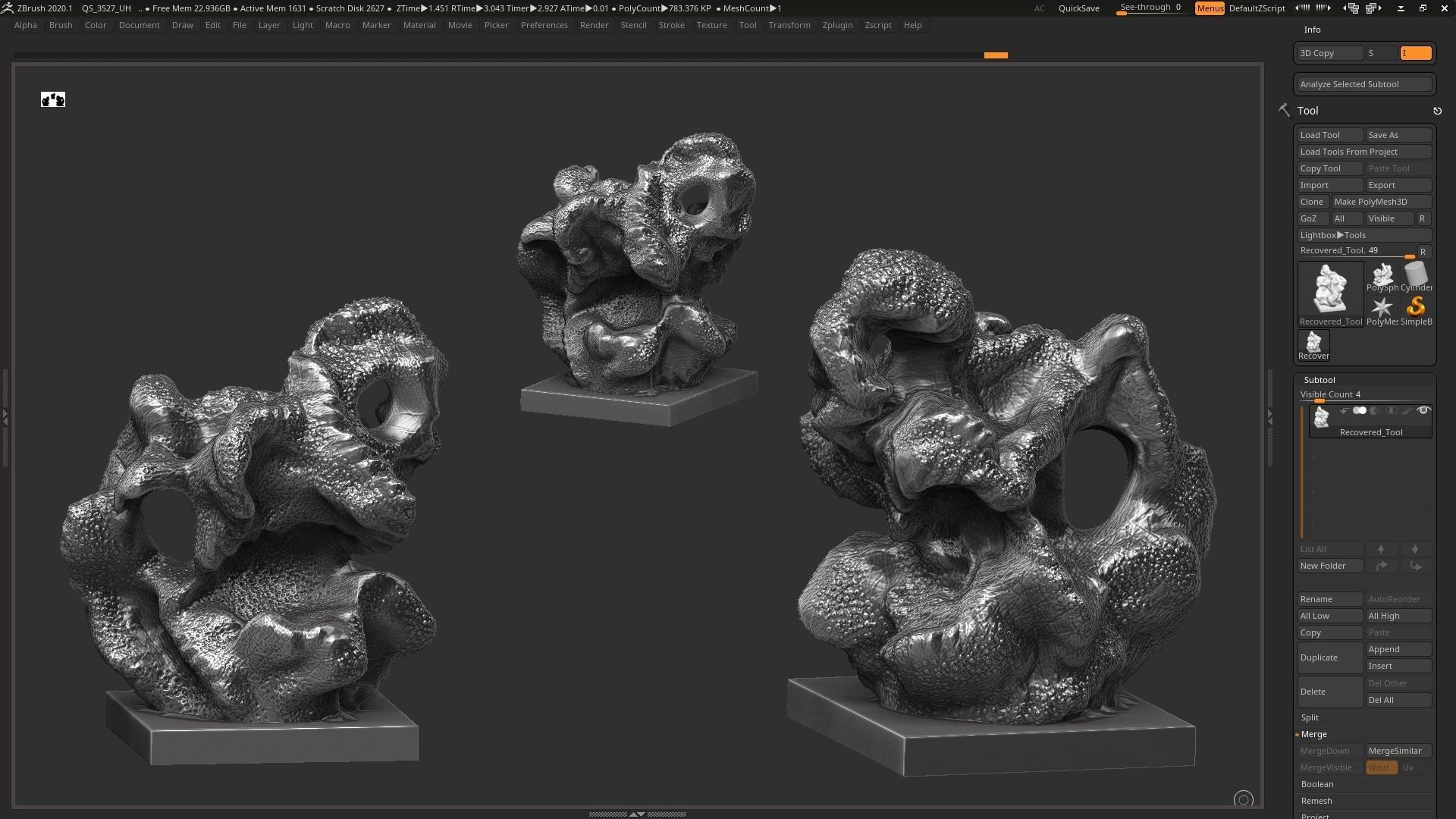 Modern Abstract Decorative sculpture 3d print model 3D print model_1