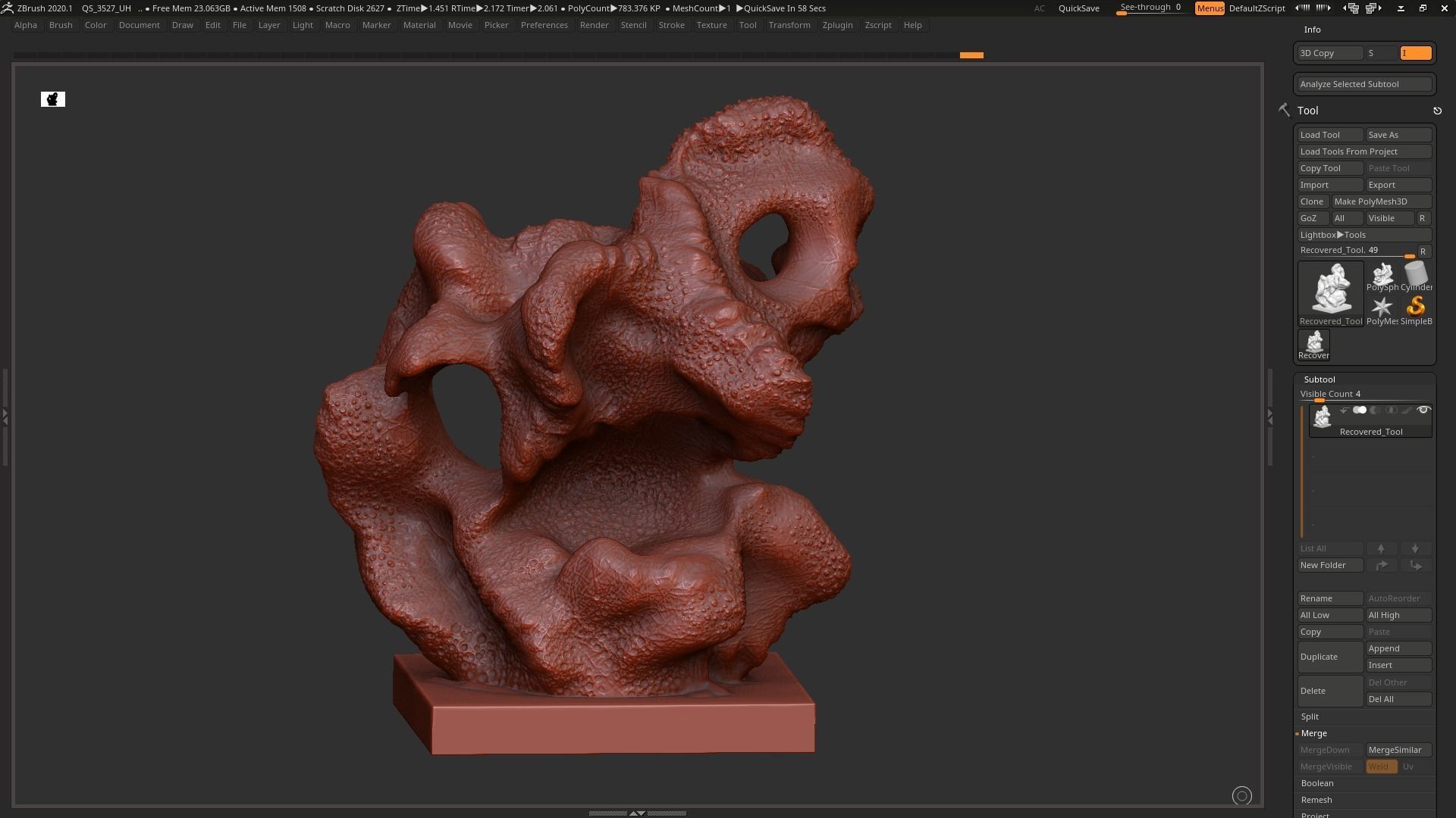 Modern Abstract Decorative sculpture 3d print model 3D print model_2