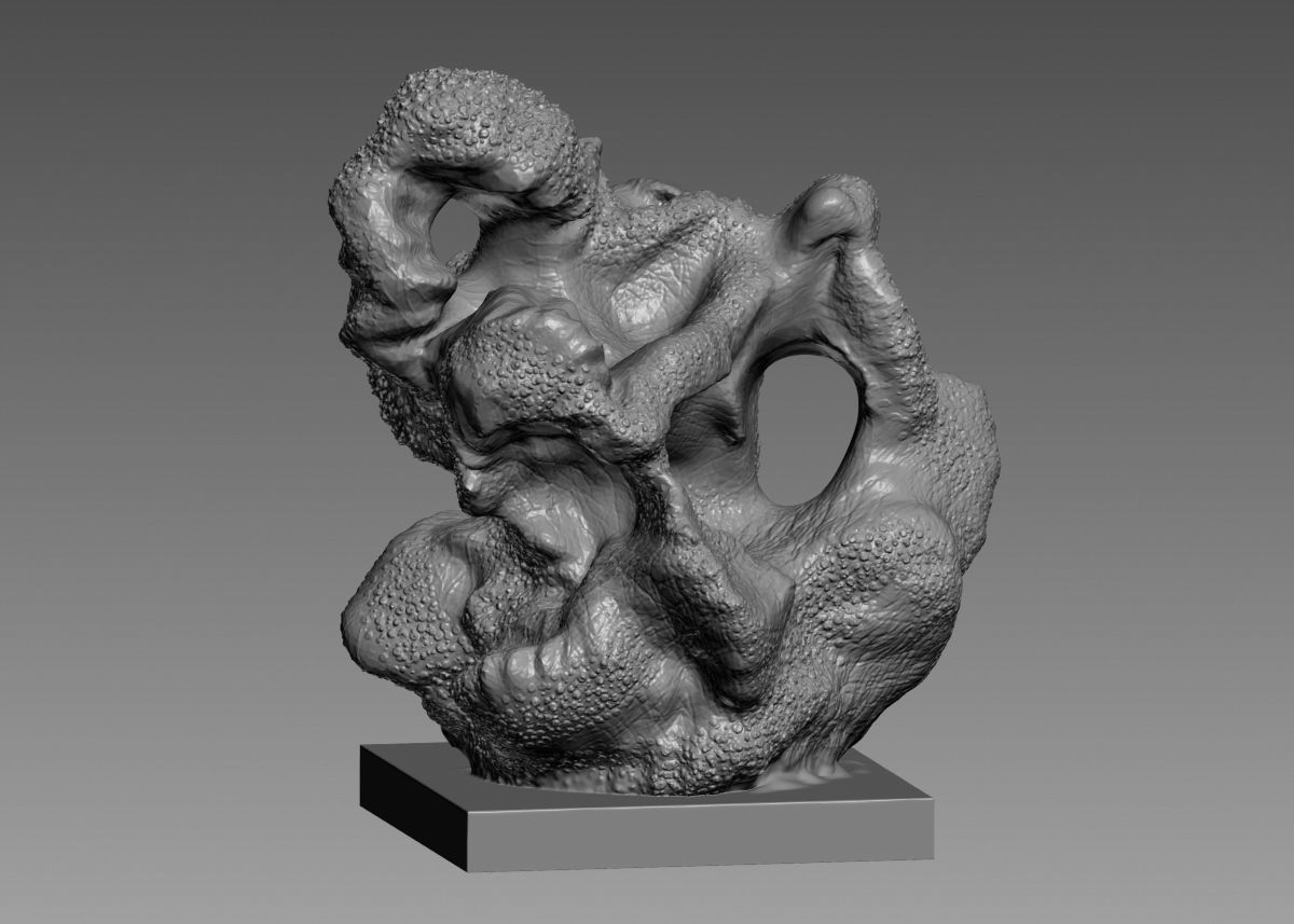 Modern Abstract Decorative sculpture 3d print model 3D print model_60