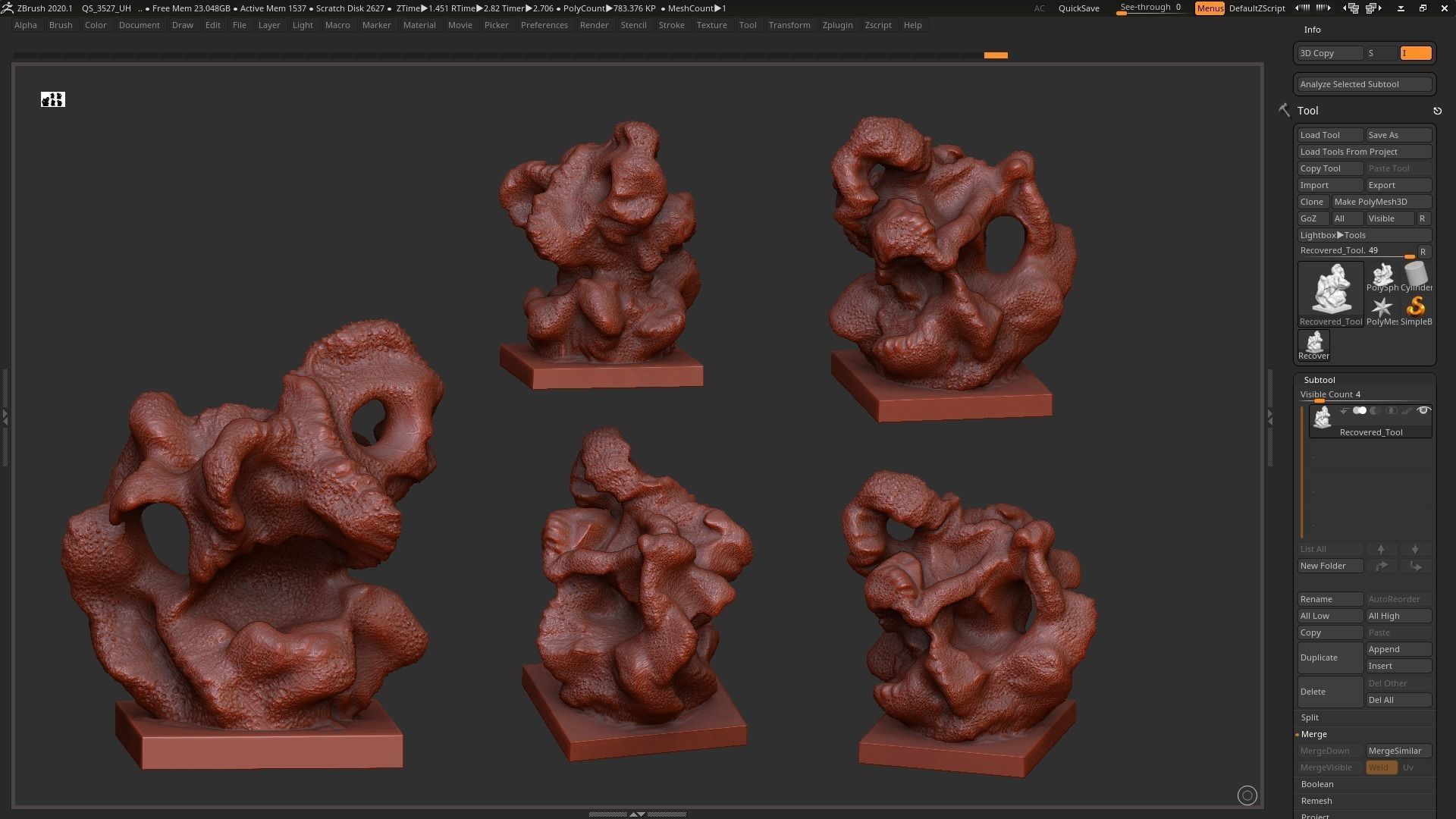 Modern Abstract Decorative sculpture 3d print model 3D print model_3