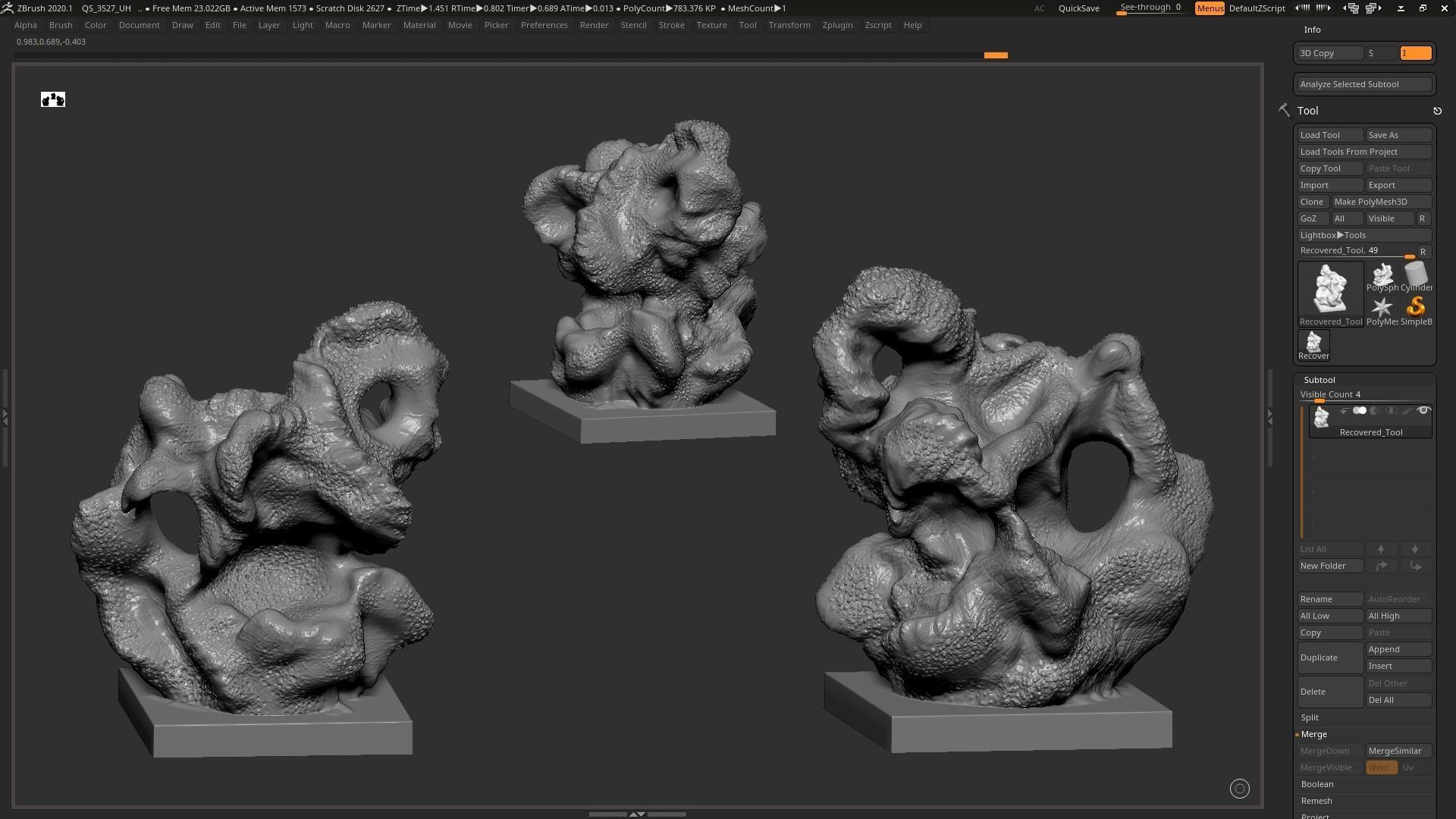 Modern Abstract Decorative sculpture 3d print model 3D print model_5