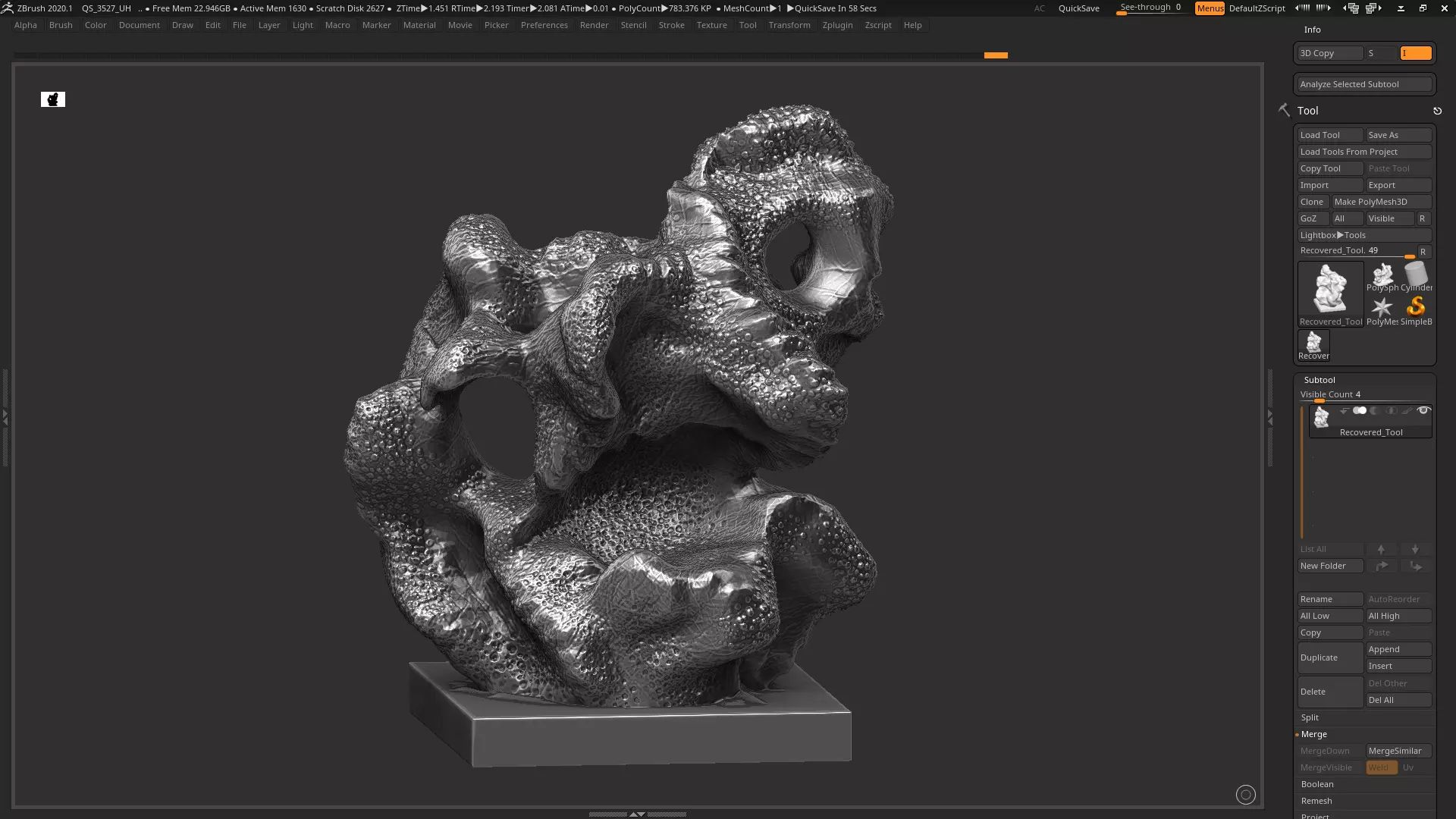 Modern Abstract Decorative sculpture 3d print model 3D print model_0