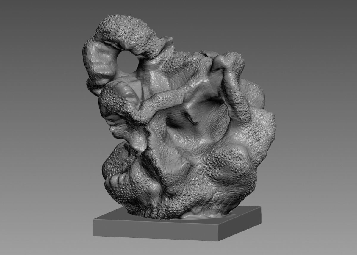 Modern Abstract Decorative sculpture 3d print model 3D print model_64