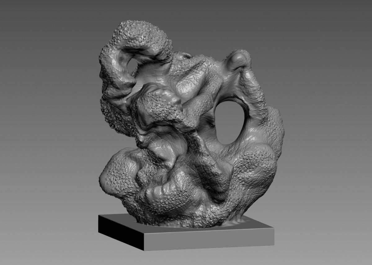 Modern Abstract Decorative sculpture 3d print model 3D print model_7