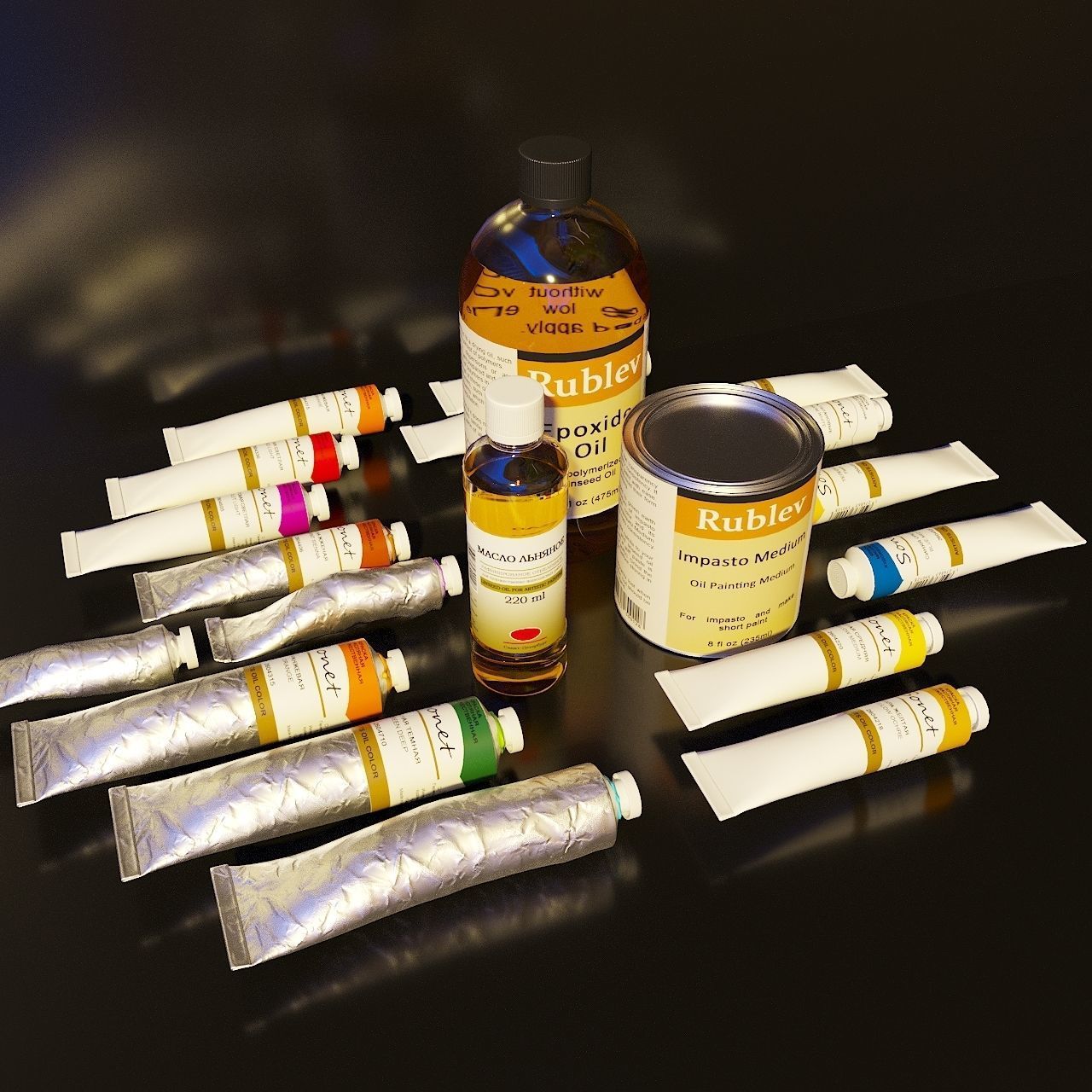 Artist Studio Set 190 3D model_24