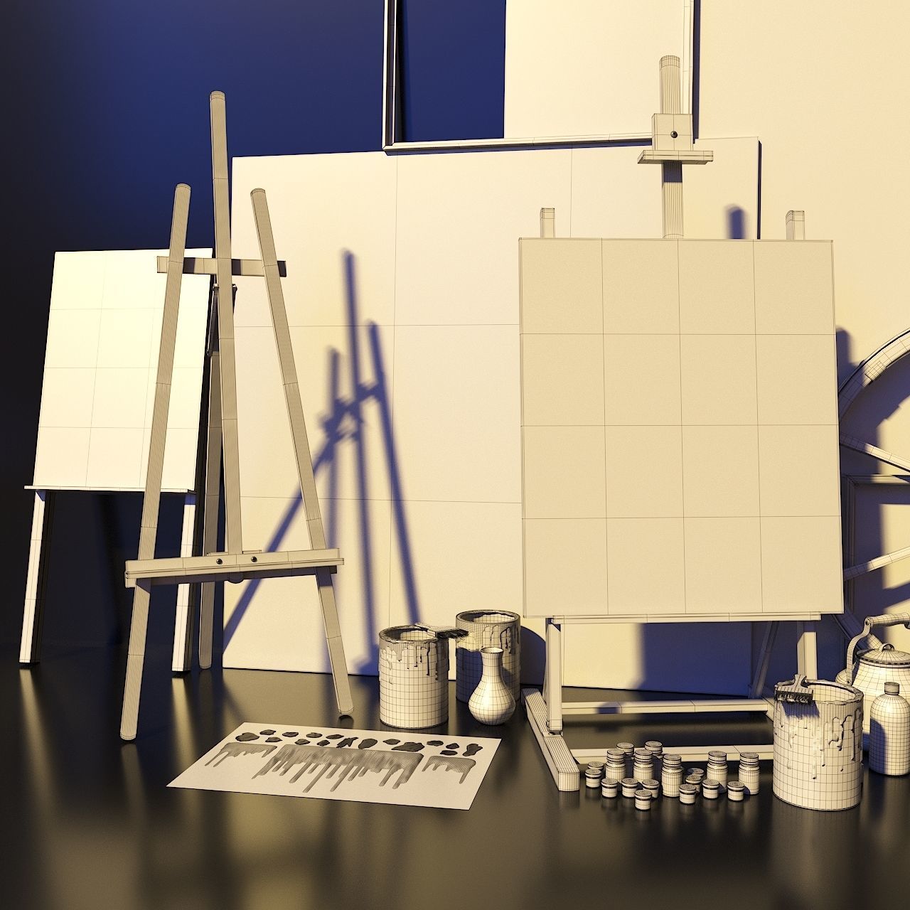 Artist Studio Set 190 3D model_7