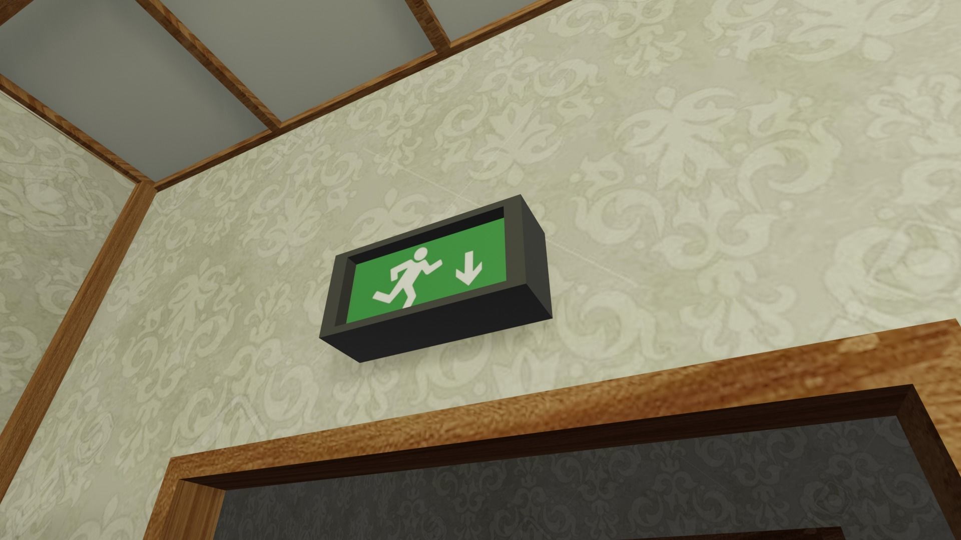 Laundromat Exterior with Interior Free low-poly 3D model_5