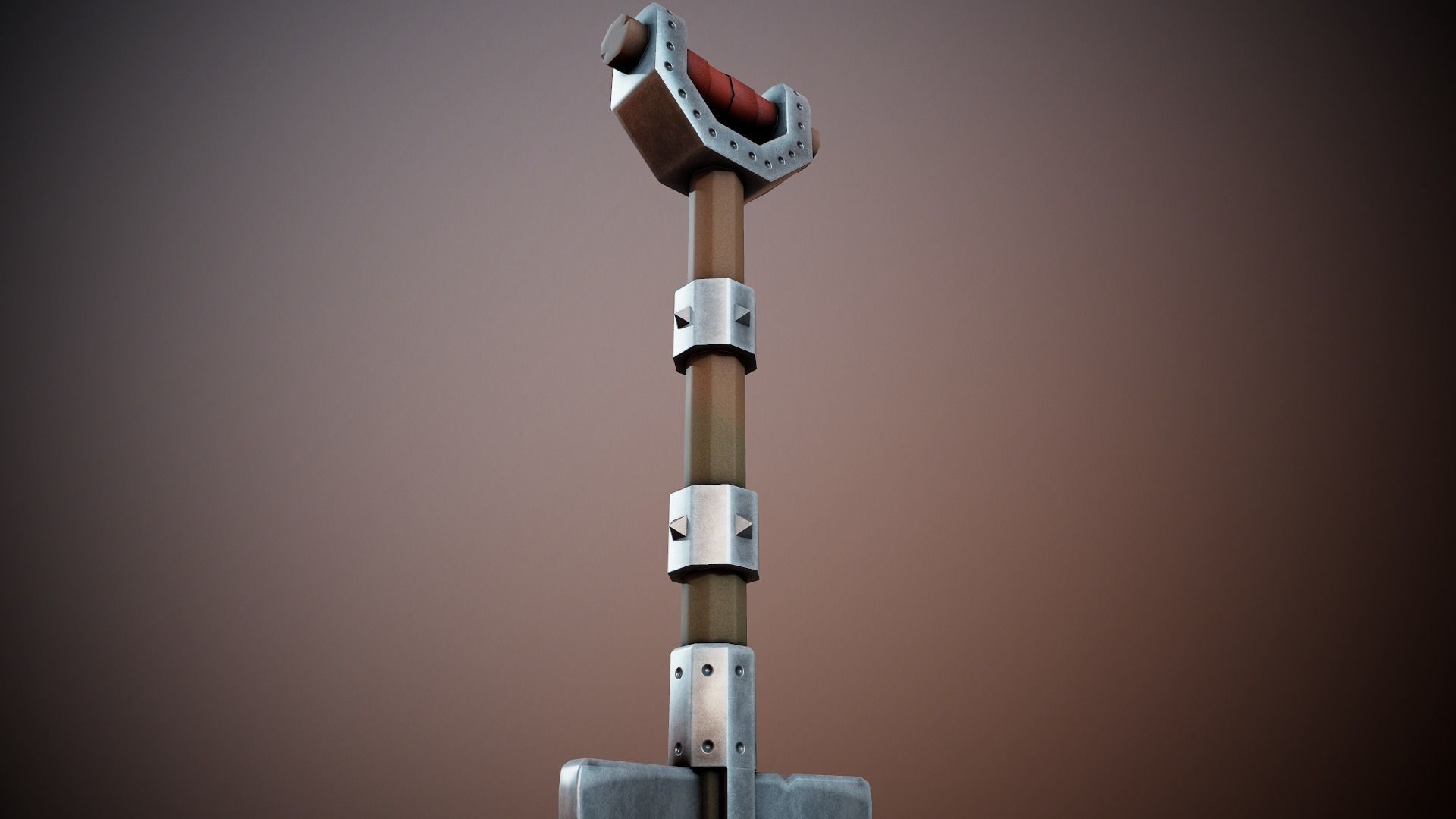 Stylized Shovel - Tutorial Included Low-poly 3D model_7
