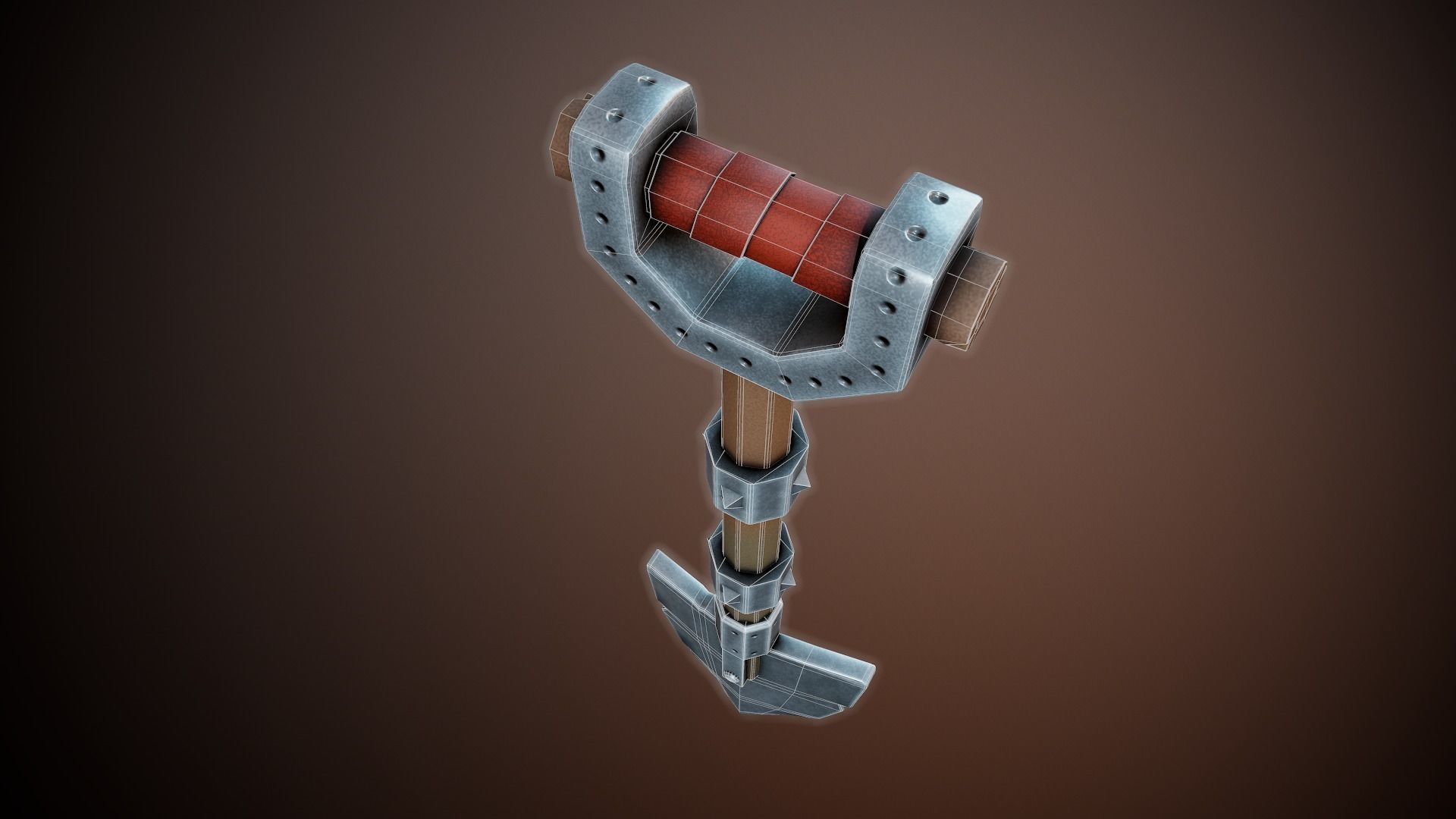 Stylized Shovel - Tutorial Included Low-poly 3D model_6