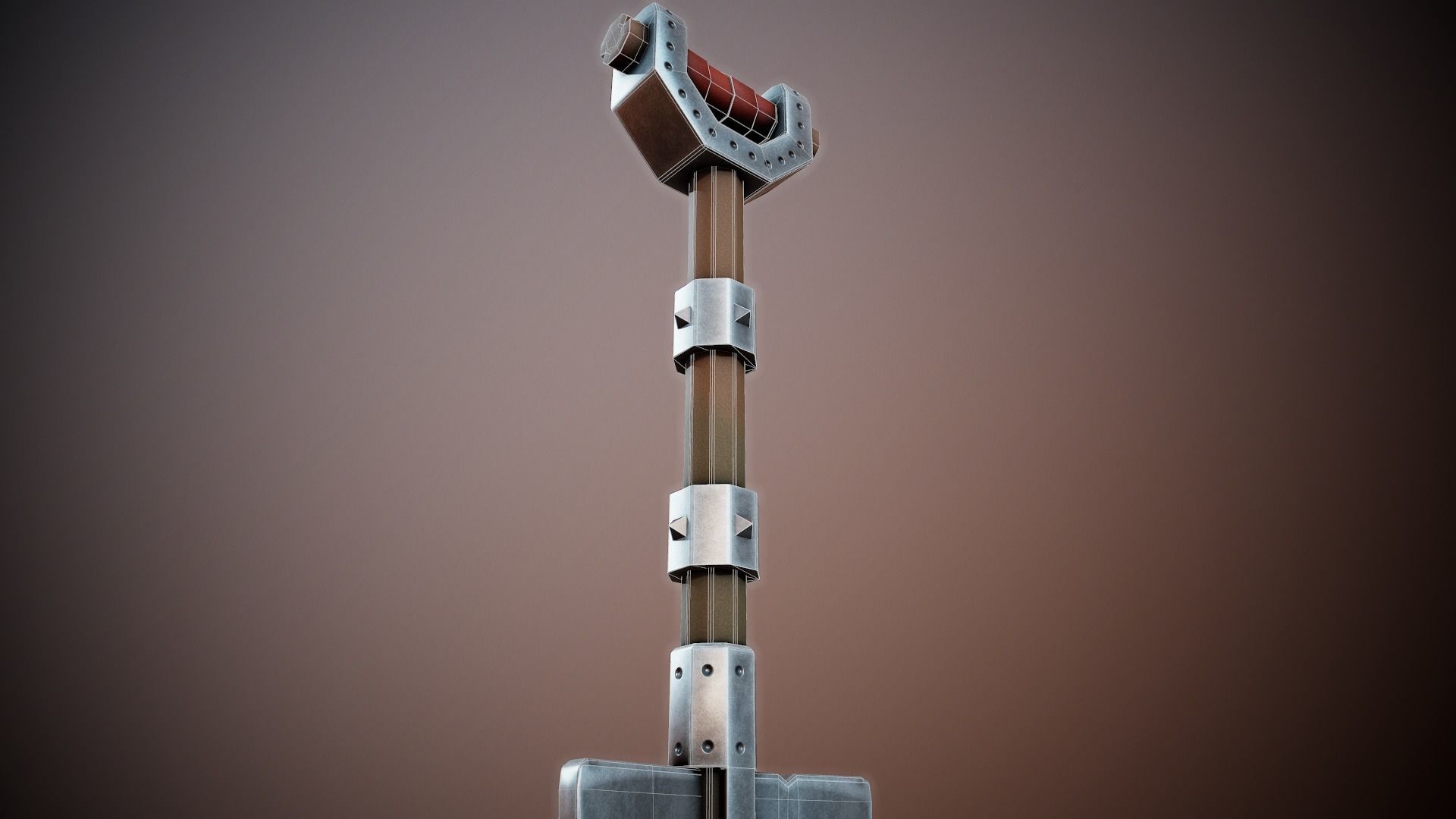 Stylized Shovel - Tutorial Included Low-poly 3D model_8