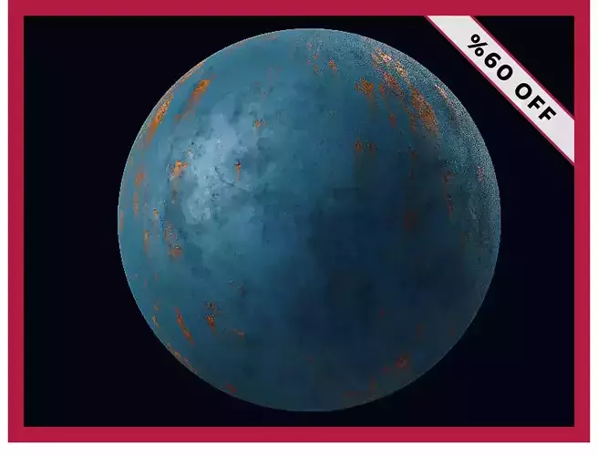 Metal Metallic Steel Planet Painted Rust Seamless PBR Texture