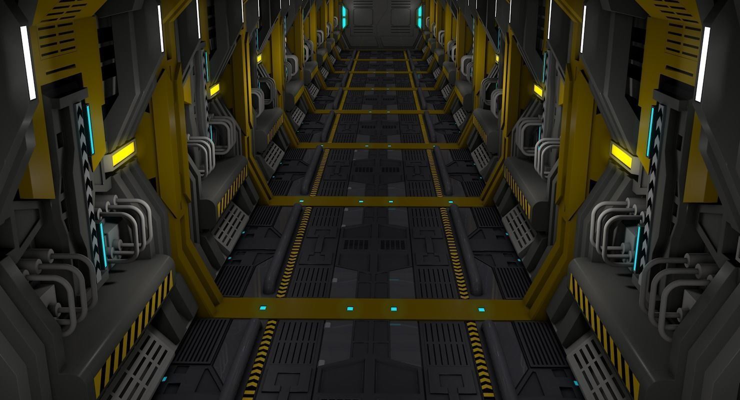 Sci Fi Corridor     3D model_4