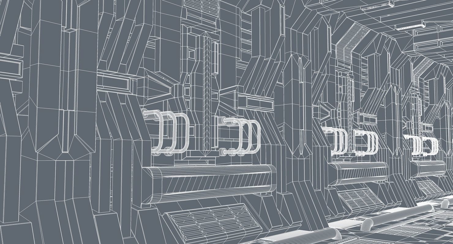 Sci Fi Corridor     3D model_11