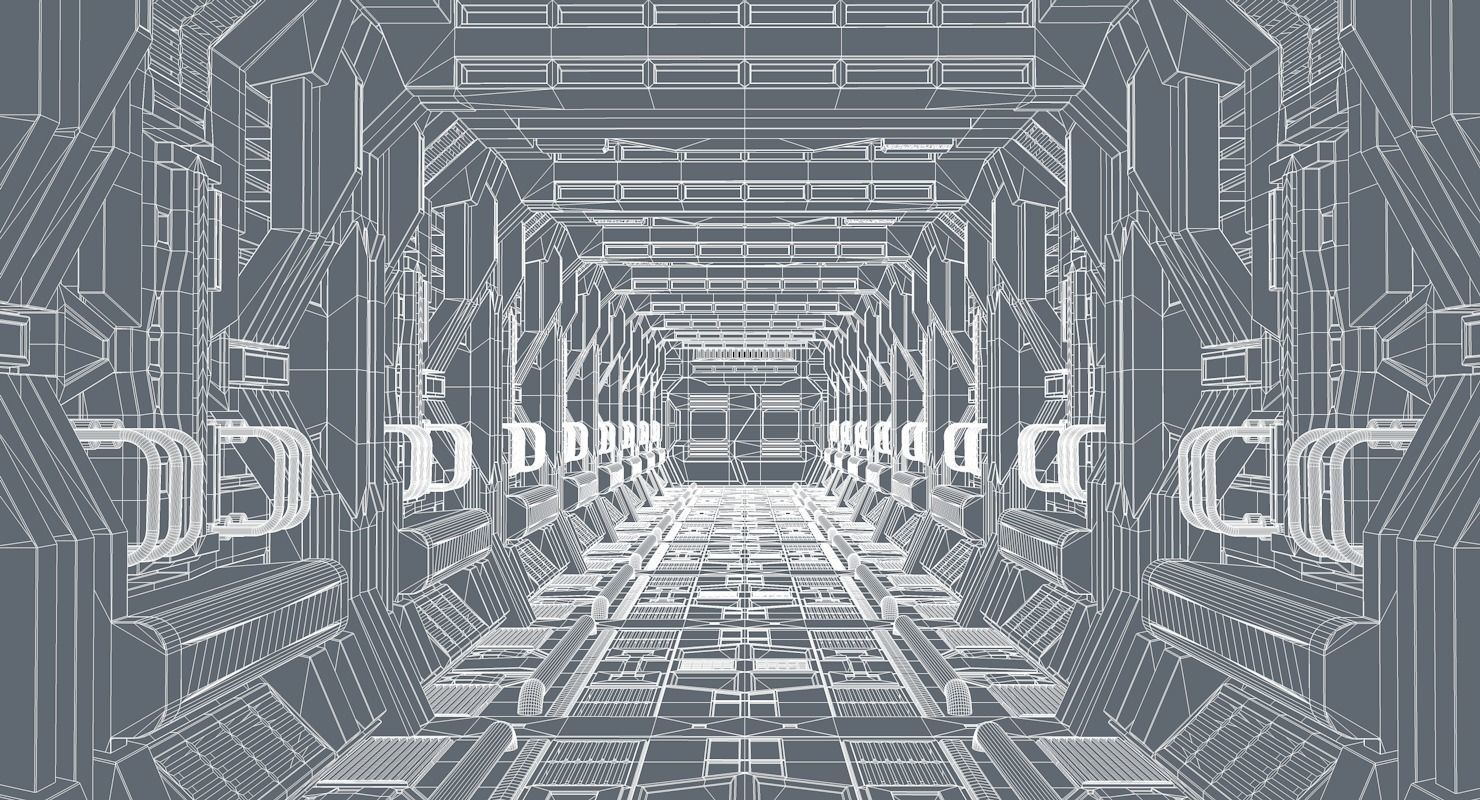Sci Fi Corridor     3D model_9