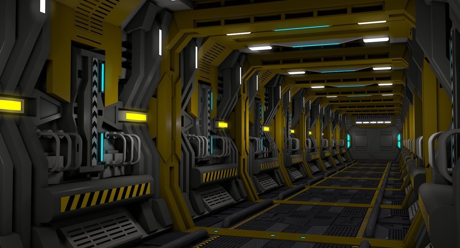 Sci Fi Corridor     3D model_3