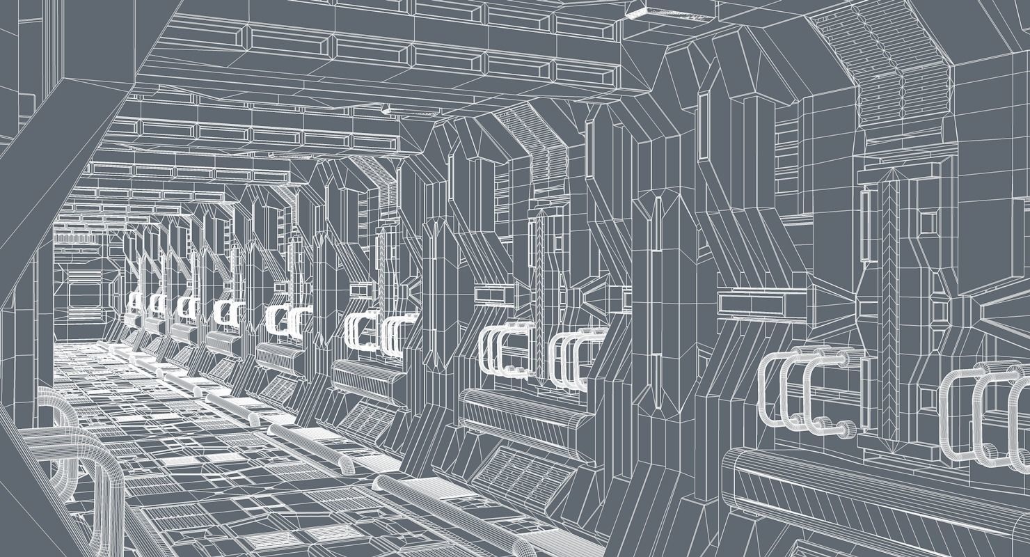 Sci Fi Corridor     3D model_10