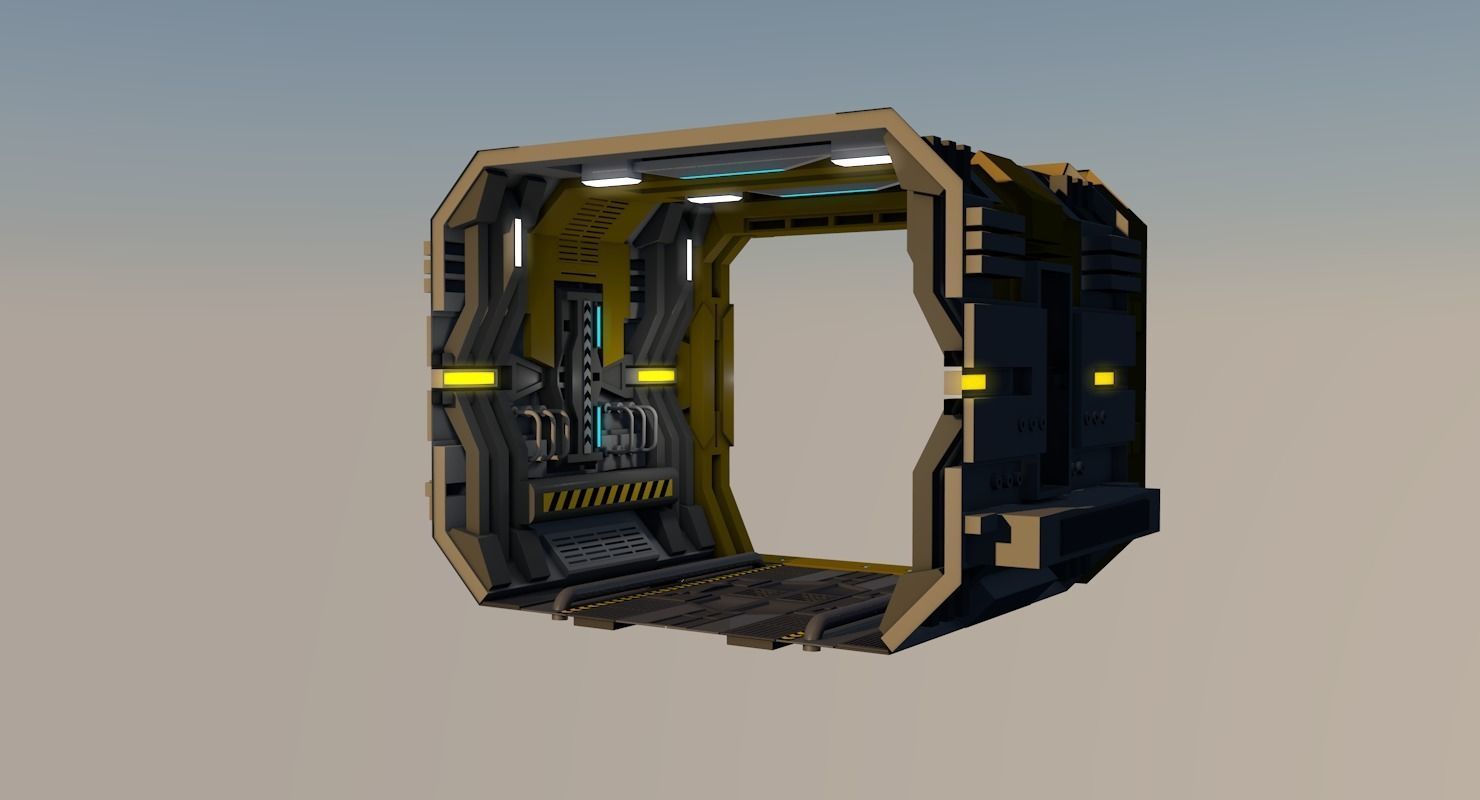 Sci Fi Corridor     3D model_7