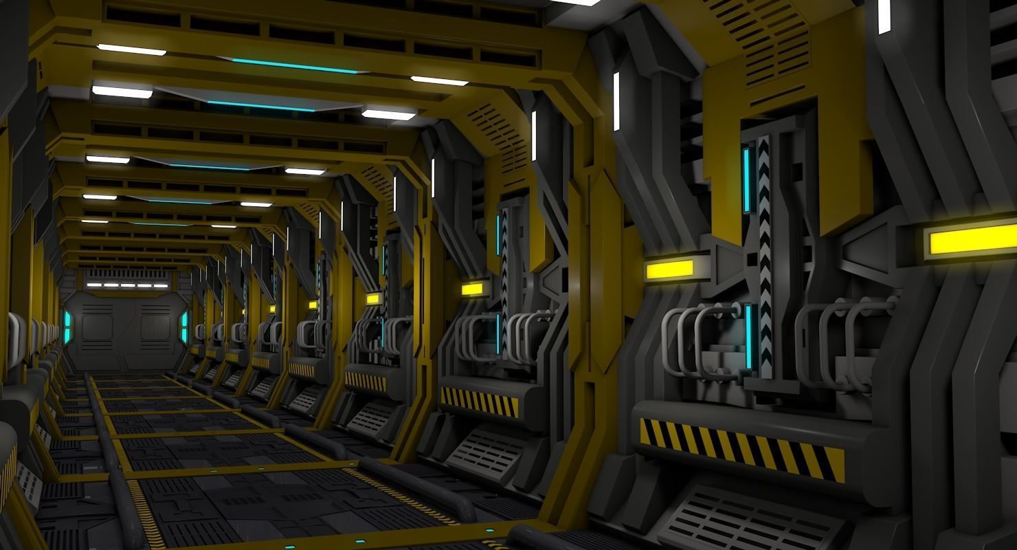 Sci Fi Corridor     3D model_2