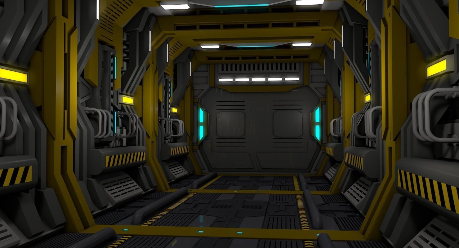 Sci Fi Corridor     3D model_6